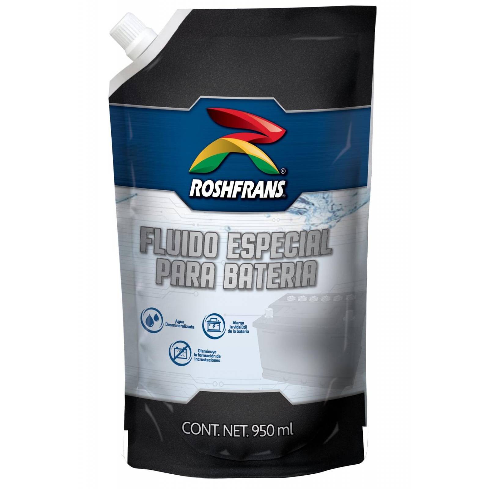 Liquido Bateria AGUA PARA BATERIA 950 ml Roshfrans