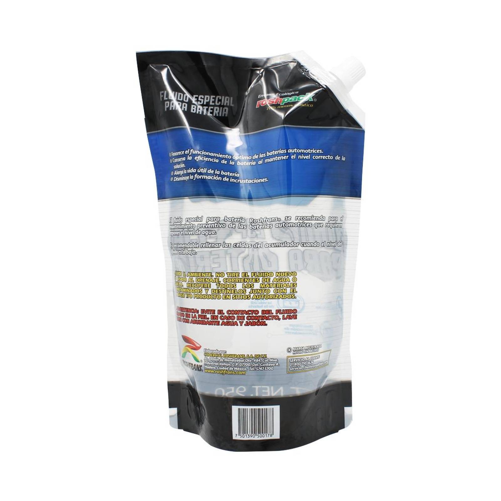 Liquido Bateria AGUA PARA BATERIA 950 ml Roshfrans