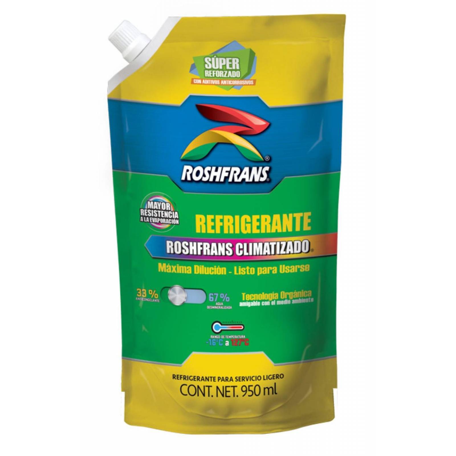 Anticongelante Verde CLIMATIZADO 950 ml Roshfrans 