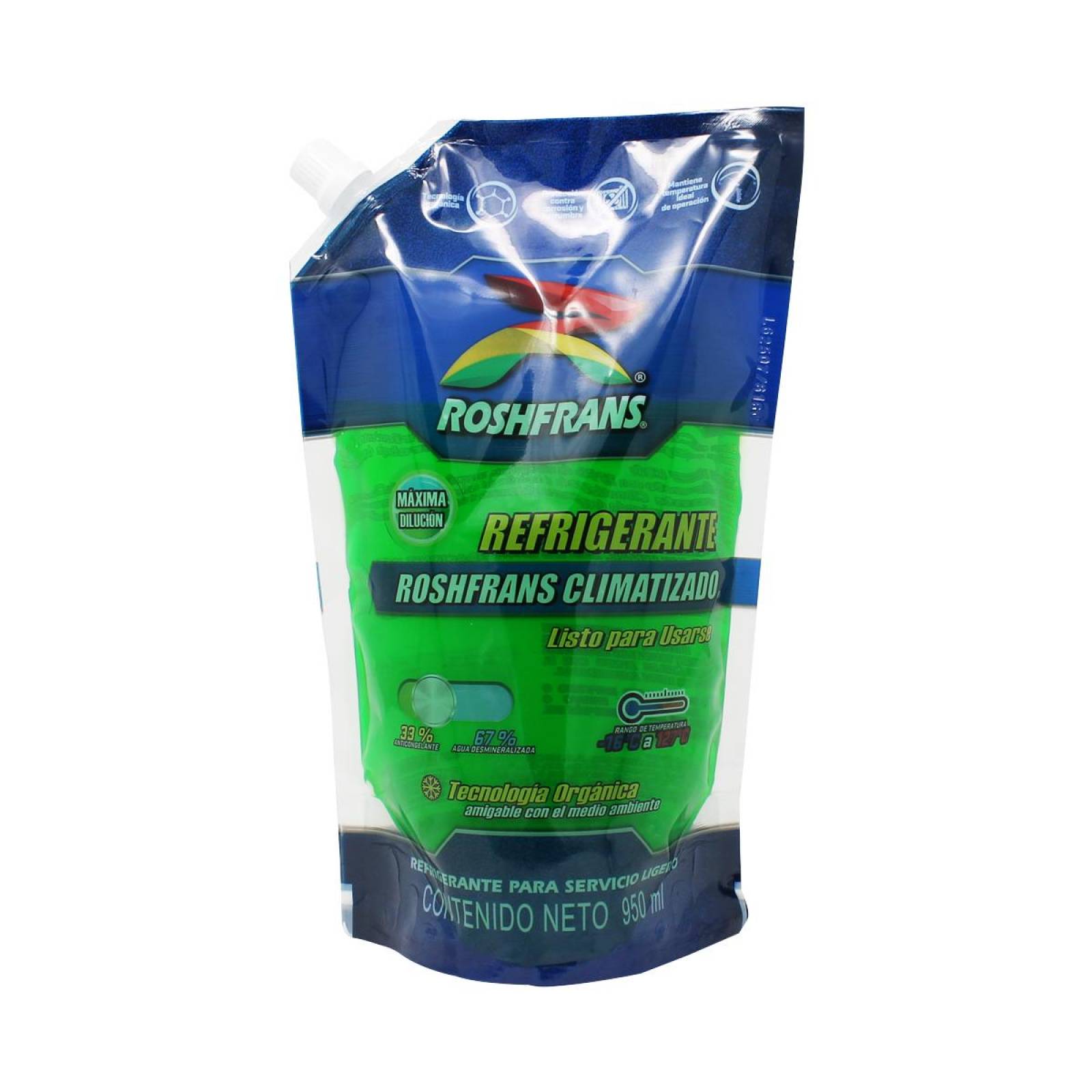 Anticongelante Verde CLIMATIZADO 950 ml Roshfrans 