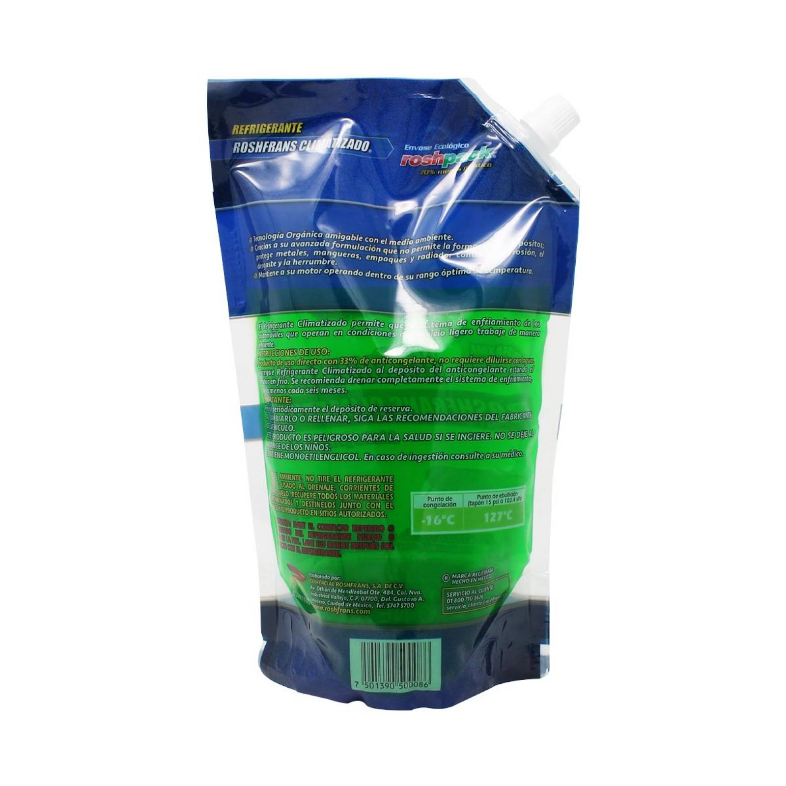 Anticongelante Verde CLIMATIZADO 950 ml Roshfrans 