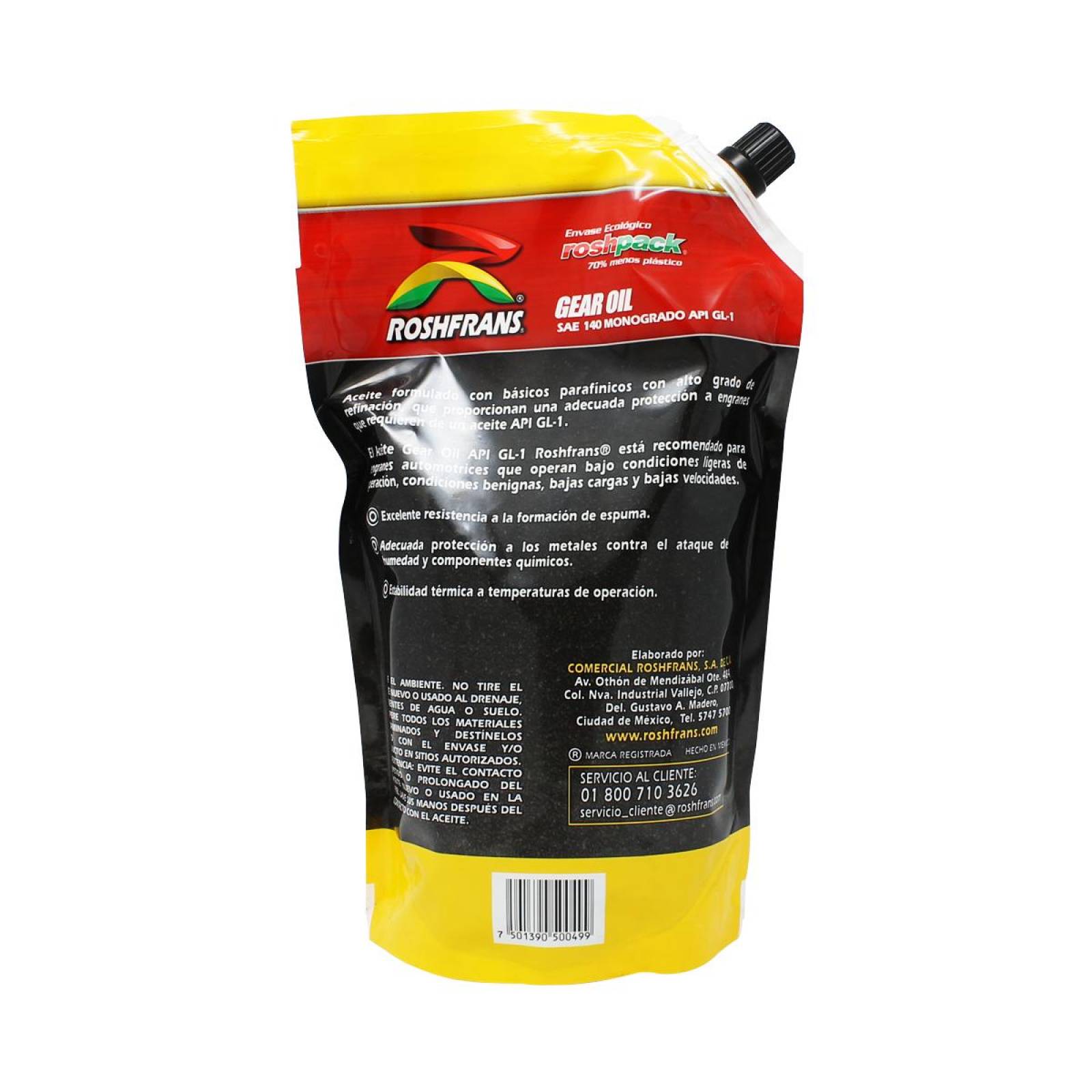 Aceite Transmision Estandar SAE 140 GEAR OIL 950 ml Roshfrans 