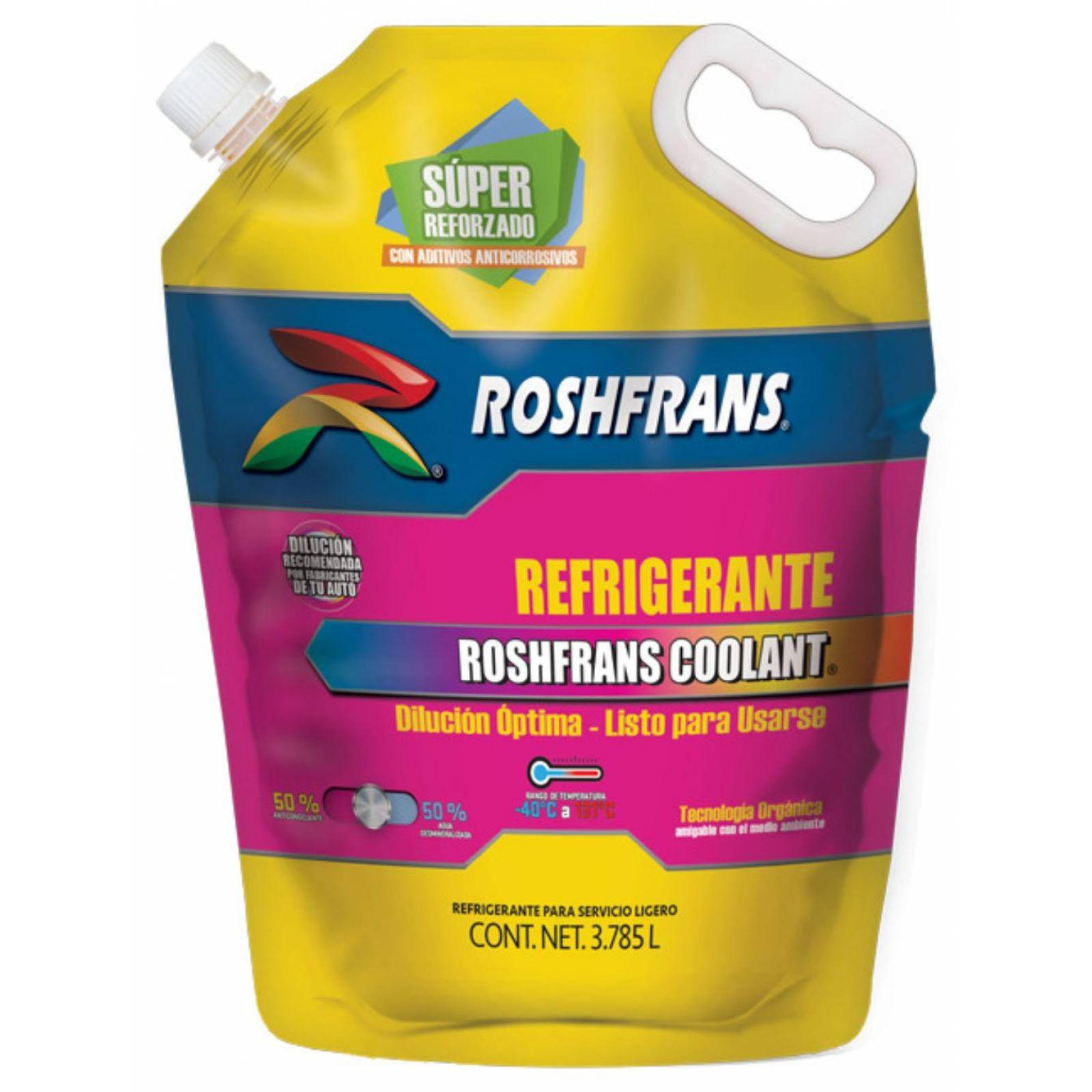 Anticongelante Rosa COOLANT USO DIRECTO 3.785 L Roshfrans 