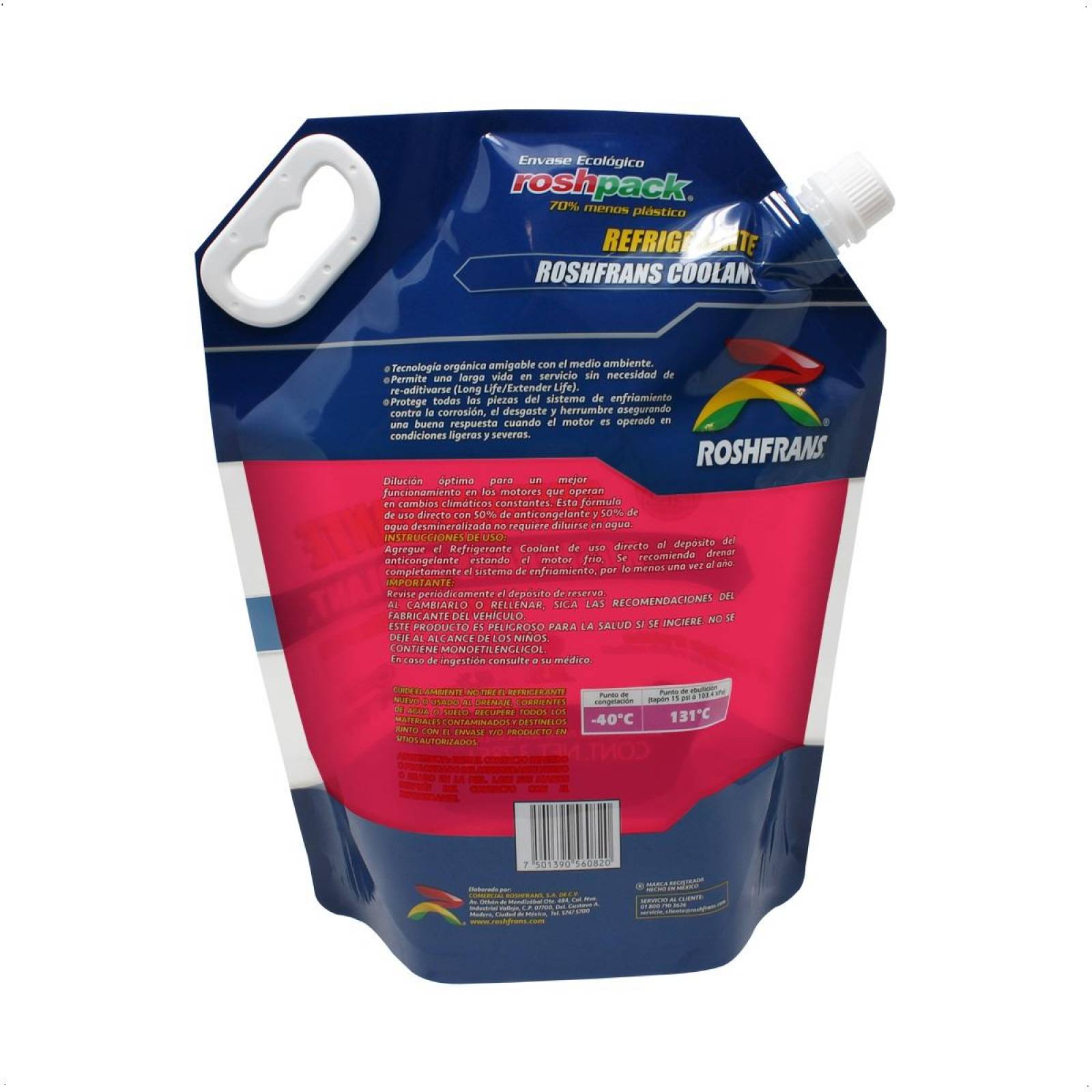 Anticongelante Rosa COOLANT USO DIRECTO 3.785 L Roshfrans 