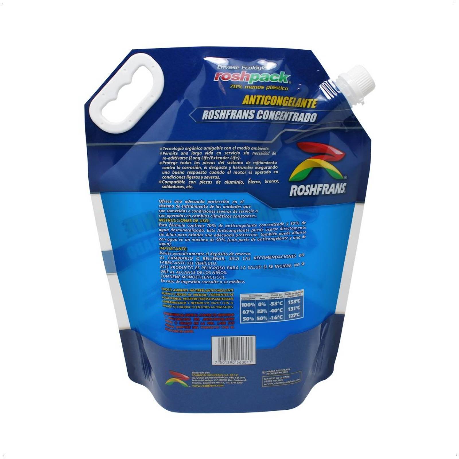 Anticongelante Azul CONCENTRADO 3.785 L Roshfrans 