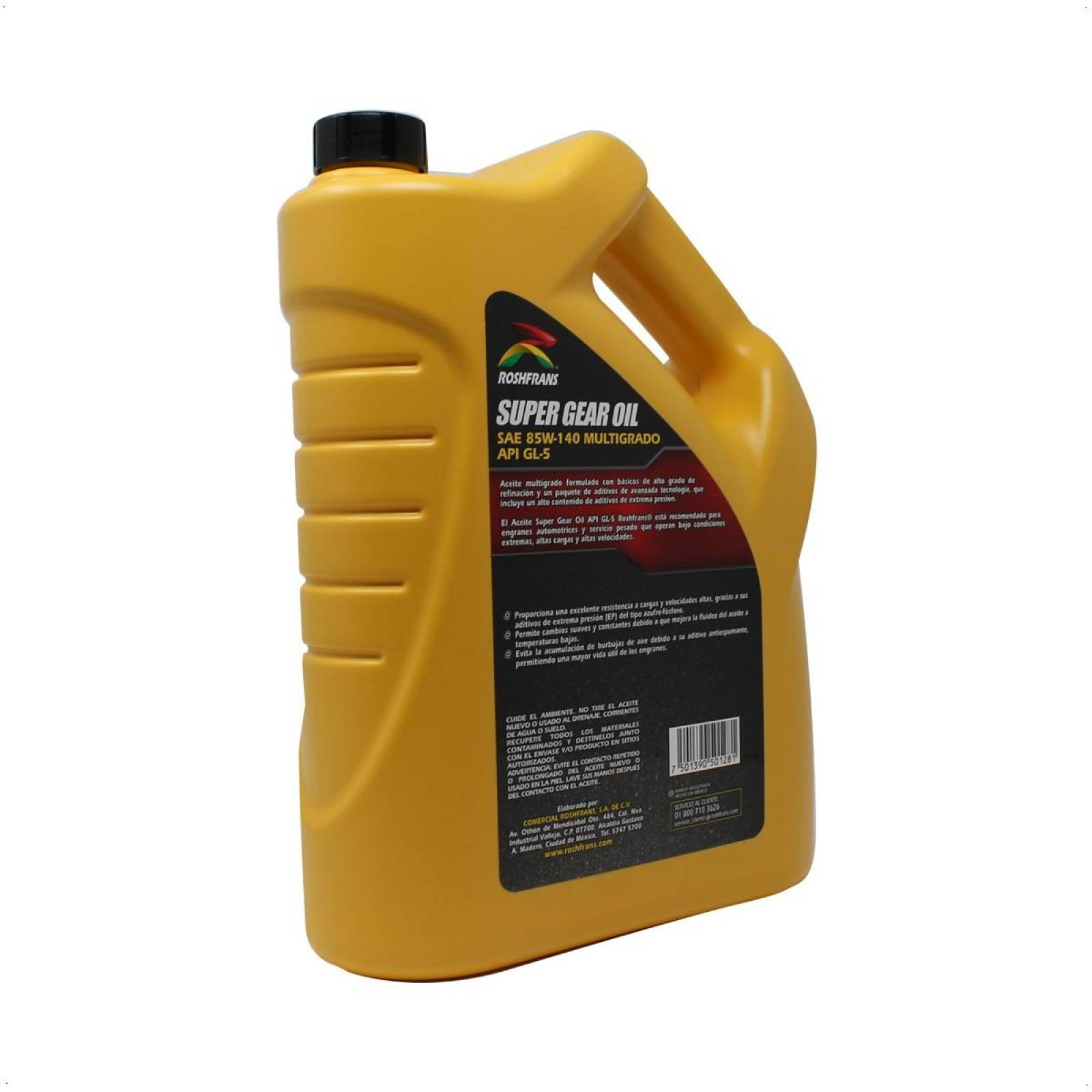 Aceite Transmision Estandar 85W140 SUPER GEAR OIL API GL-5 5 L Roshfrans
