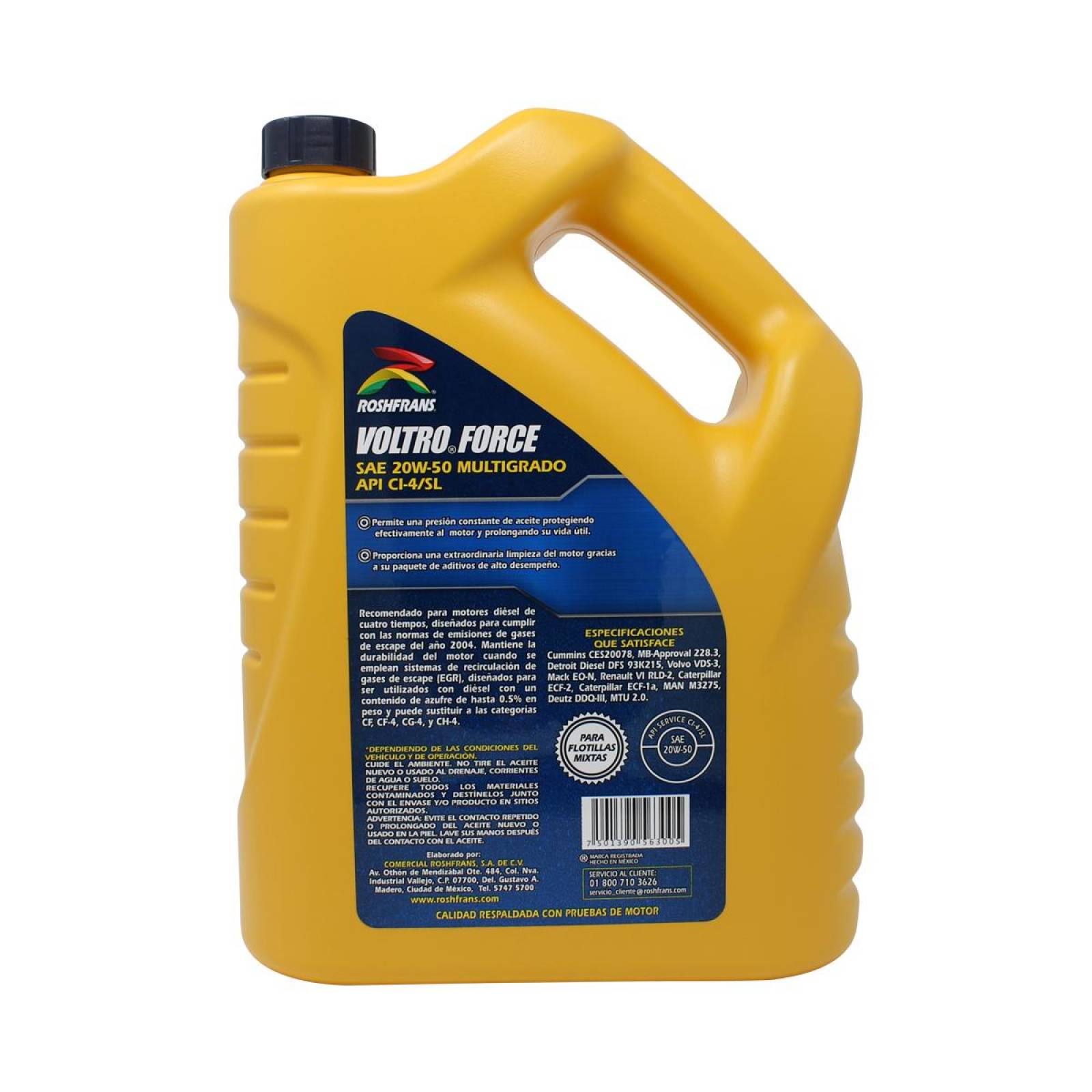 Aceite Motor Eq Pesado 20W50 VOLTRO FORCE 5 L Roshfrans 