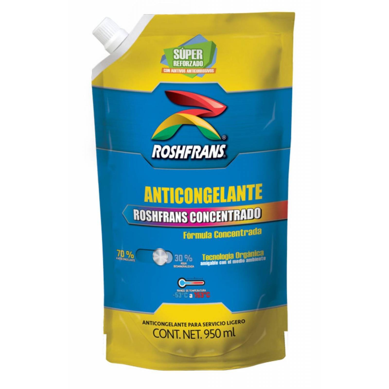 Anticongelante Azul CONCENTRADO 950 ml Roshfrans 
