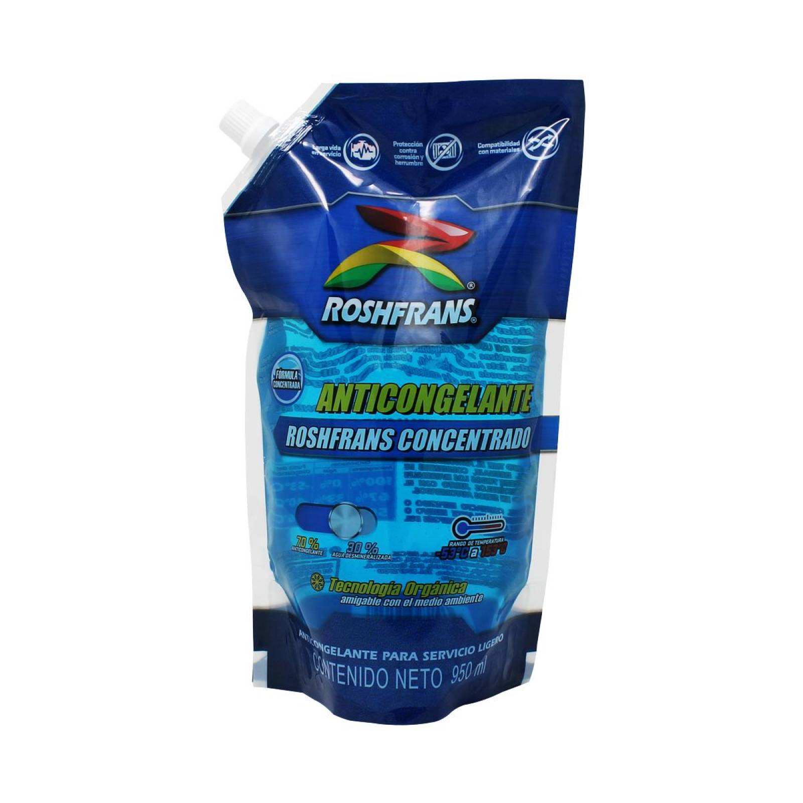 Anticongelante Azul CONCENTRADO 950 ml Roshfrans 