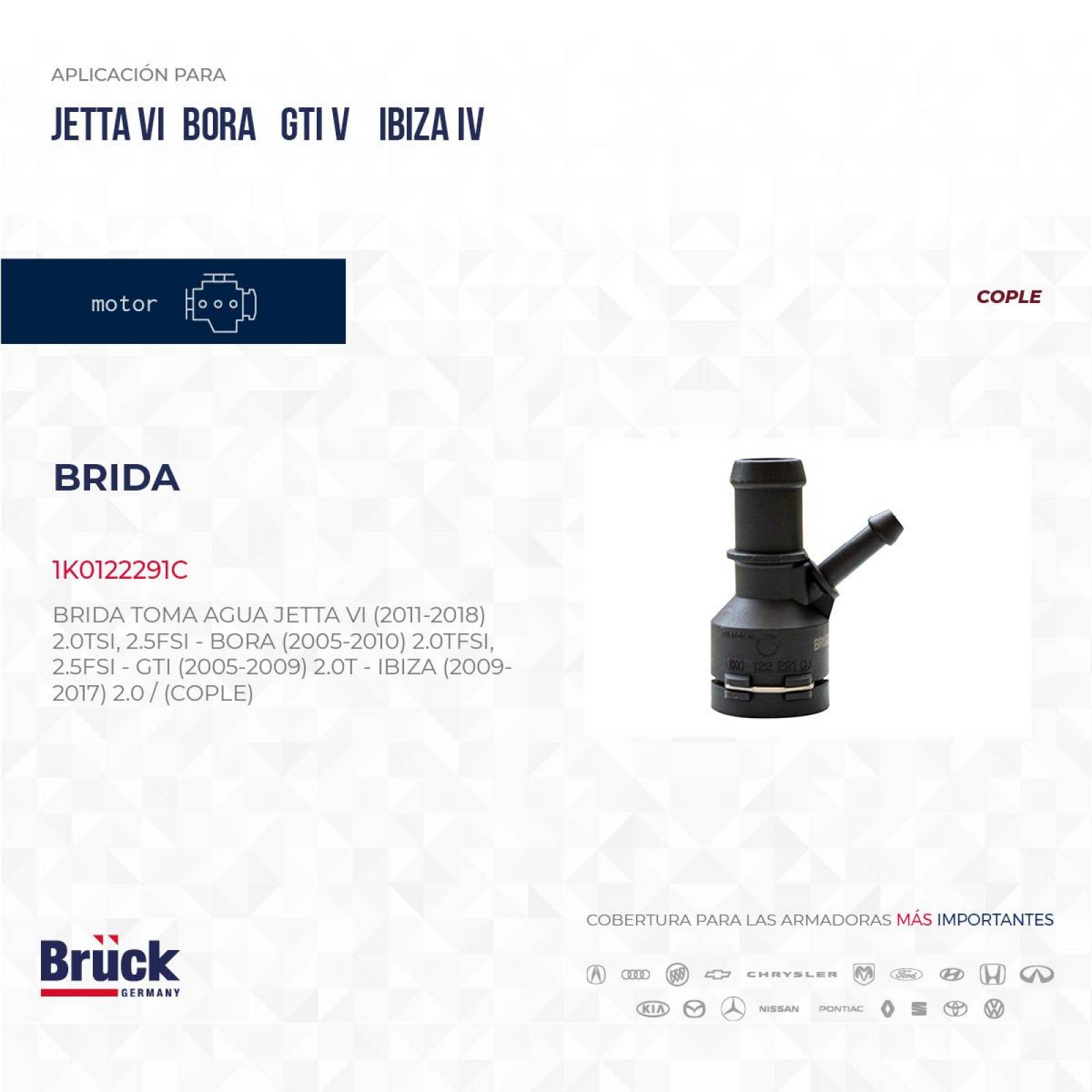 Brida Toma Agua 1K0122291C Bruck-Germany 