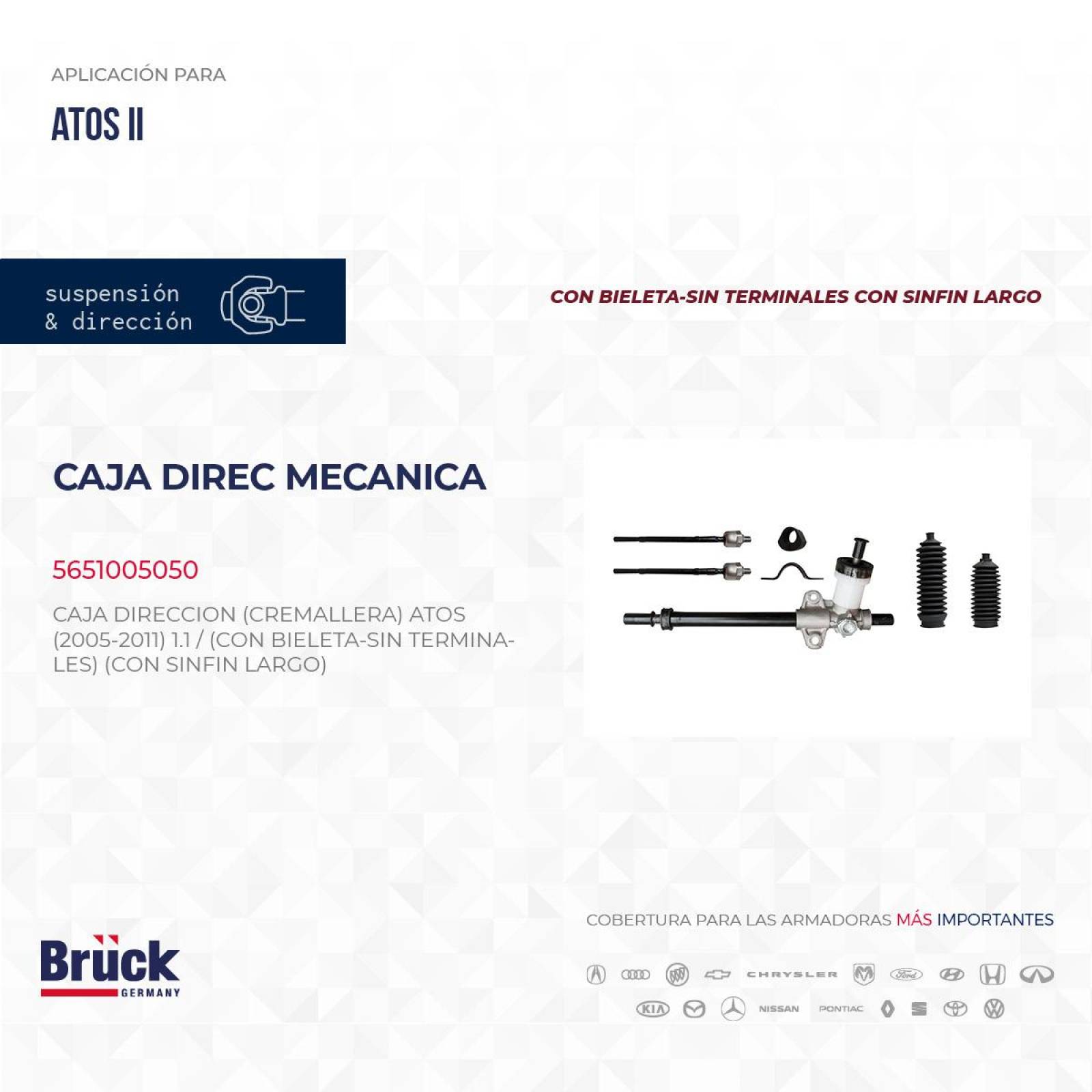 Caja Direccion Cremallera Mecanica 5651005050 Bruck-Germany 