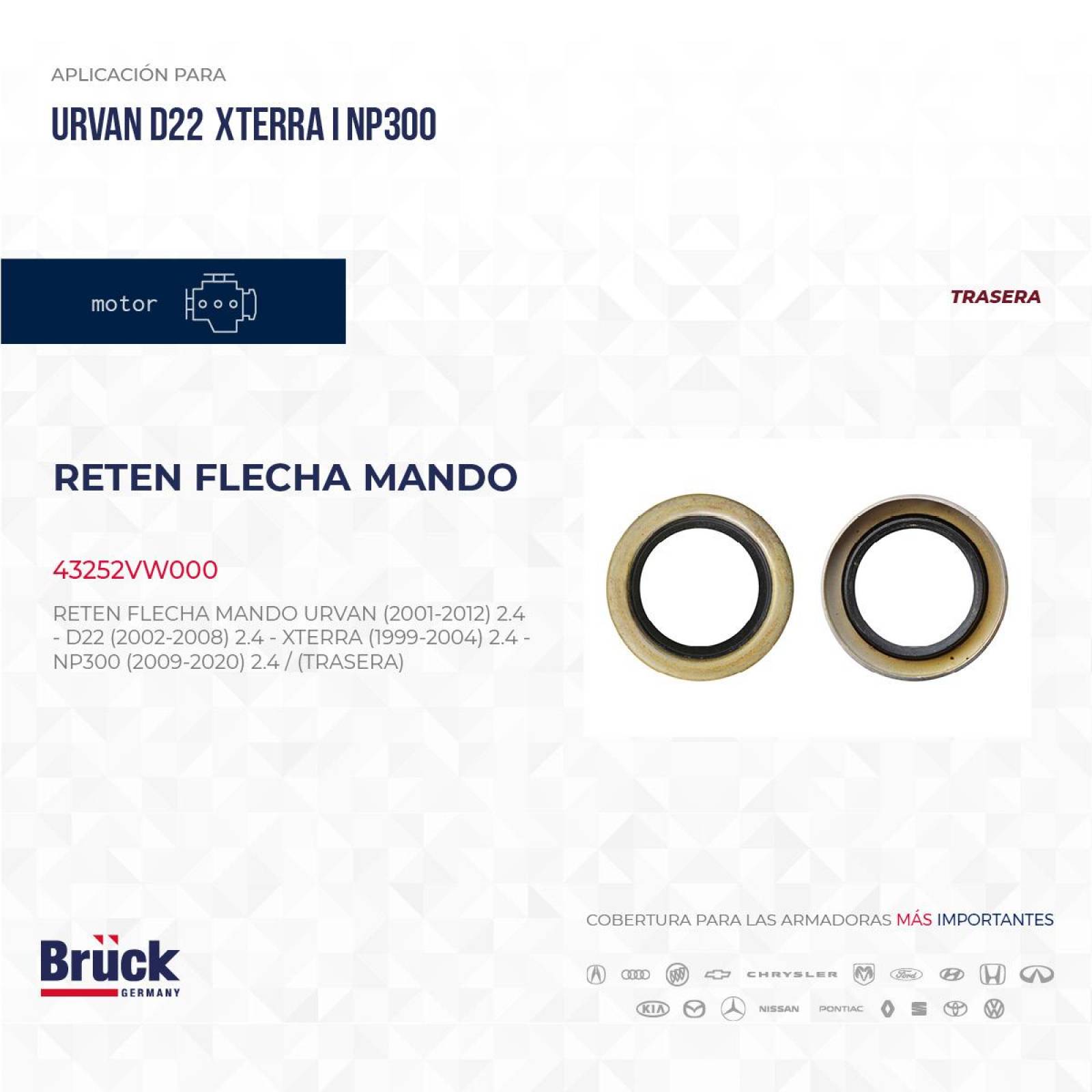 Reten Flecha Mando 43252VW000 Bruck-Germany 
