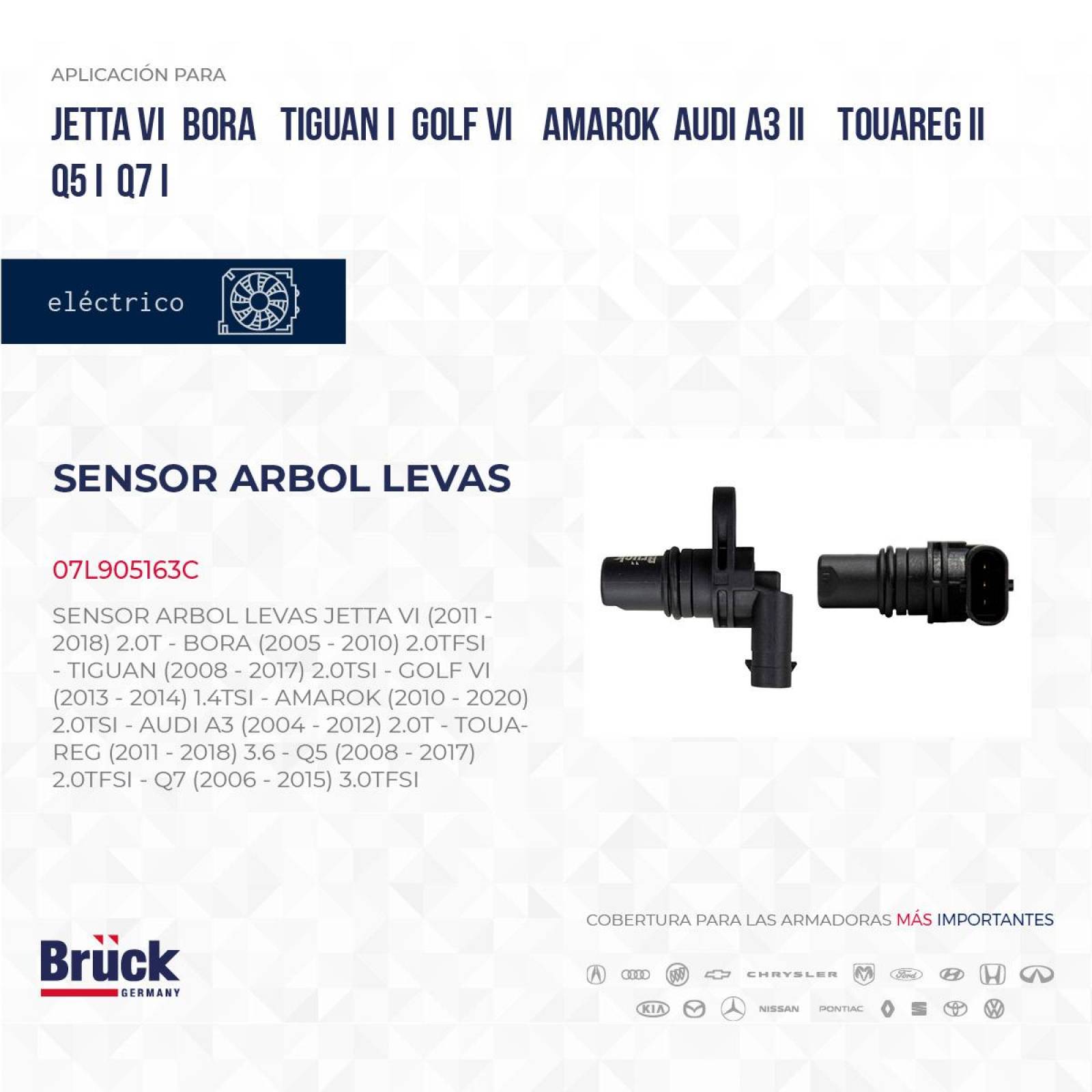 Sensor Arbol Levas 07L905163C Bruck-Germany 