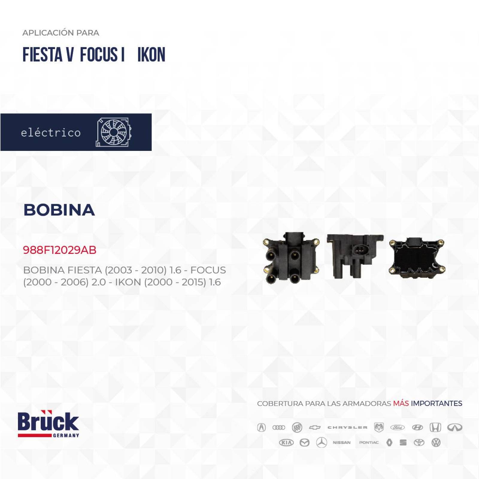 Bobina 988F12029AB Bruck-Germany