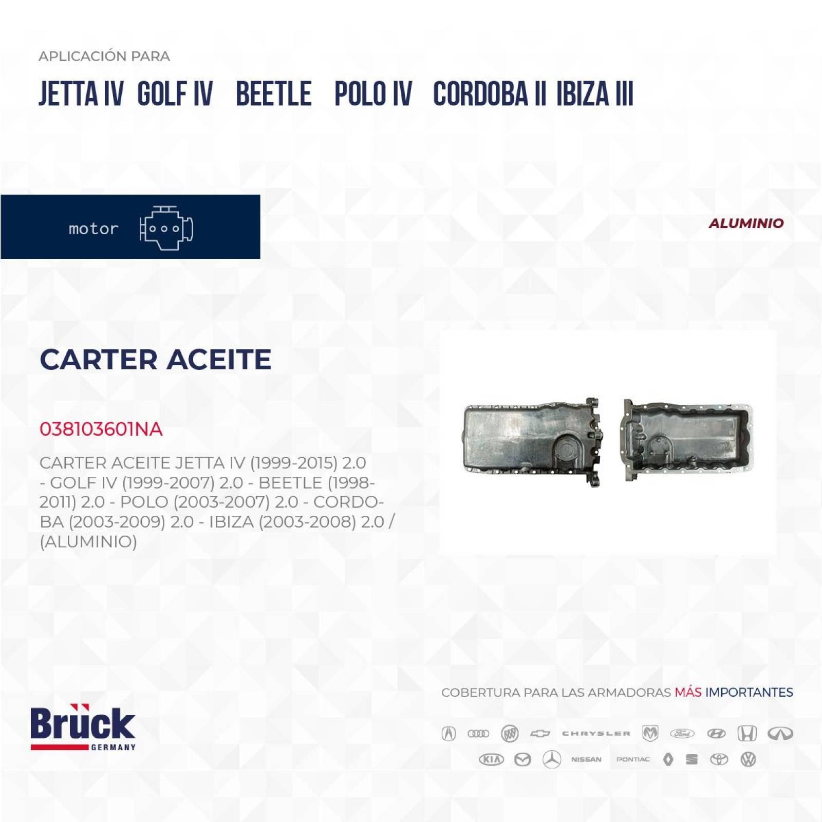 Carter Aceite 038103601NA Bruck-Germany