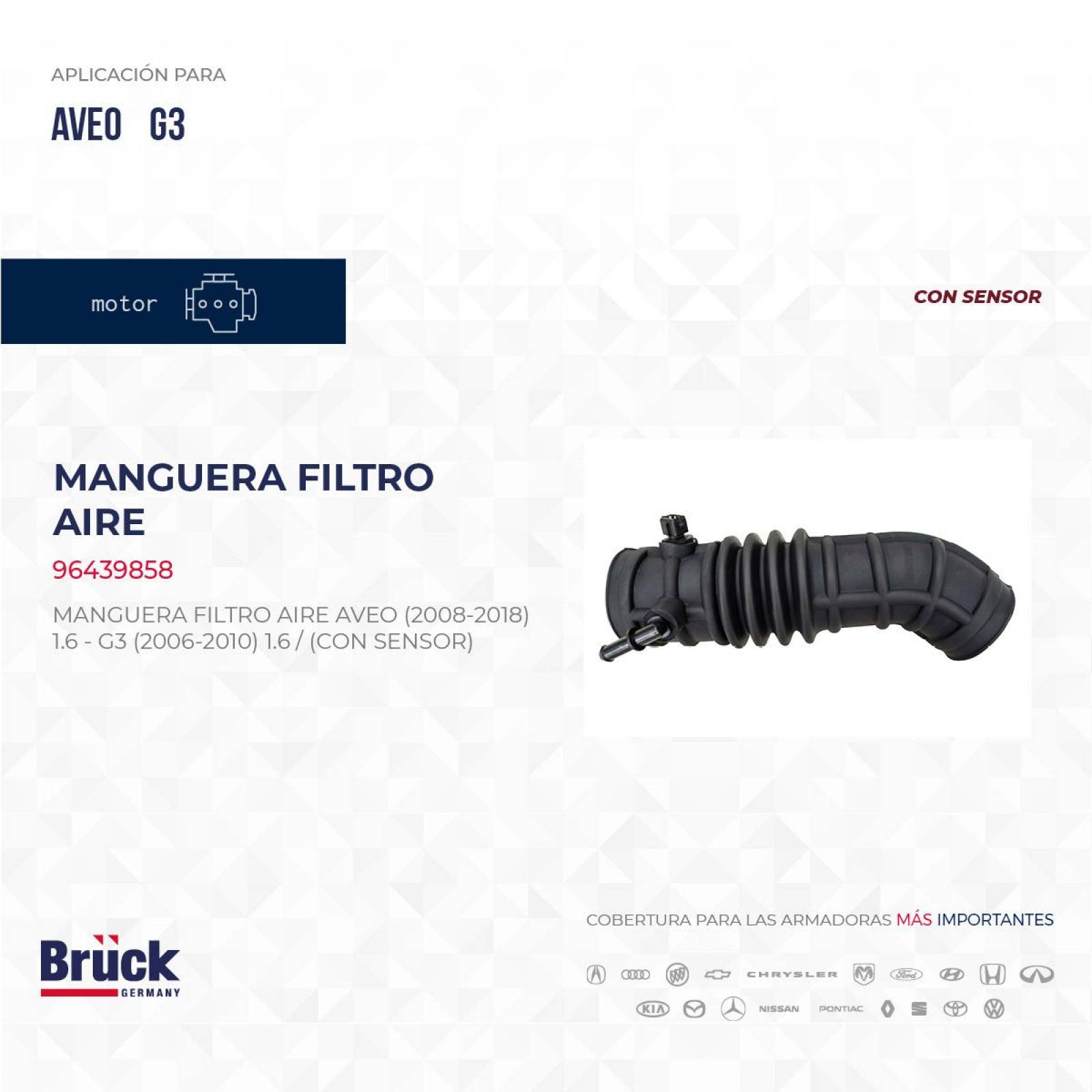 Manguera Filtro Aire 96439858 Bruck-Germany