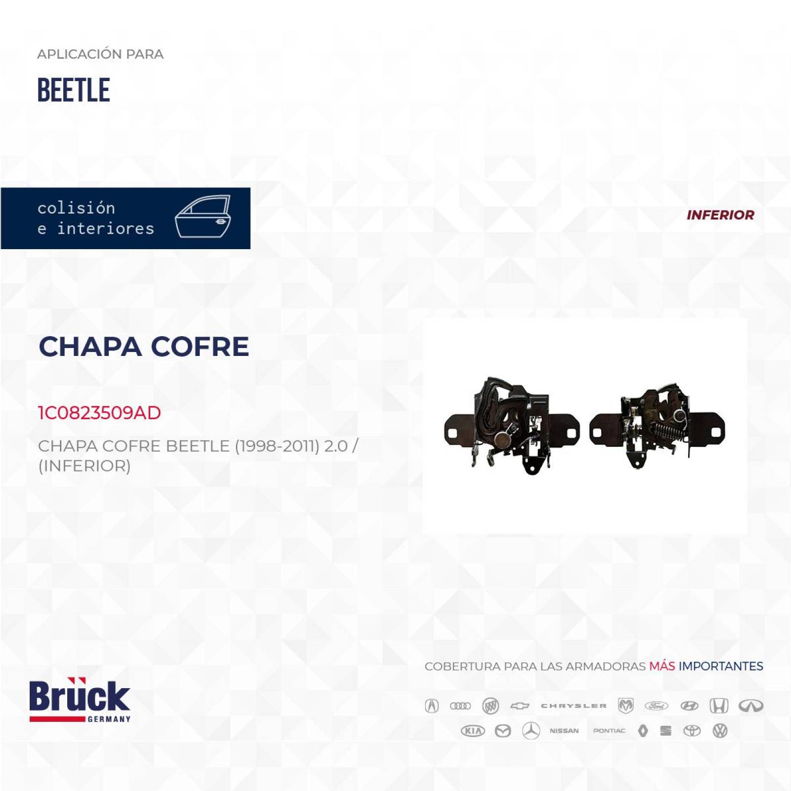 Chapa Cofre 1C0823509AD Bruck-Germany 