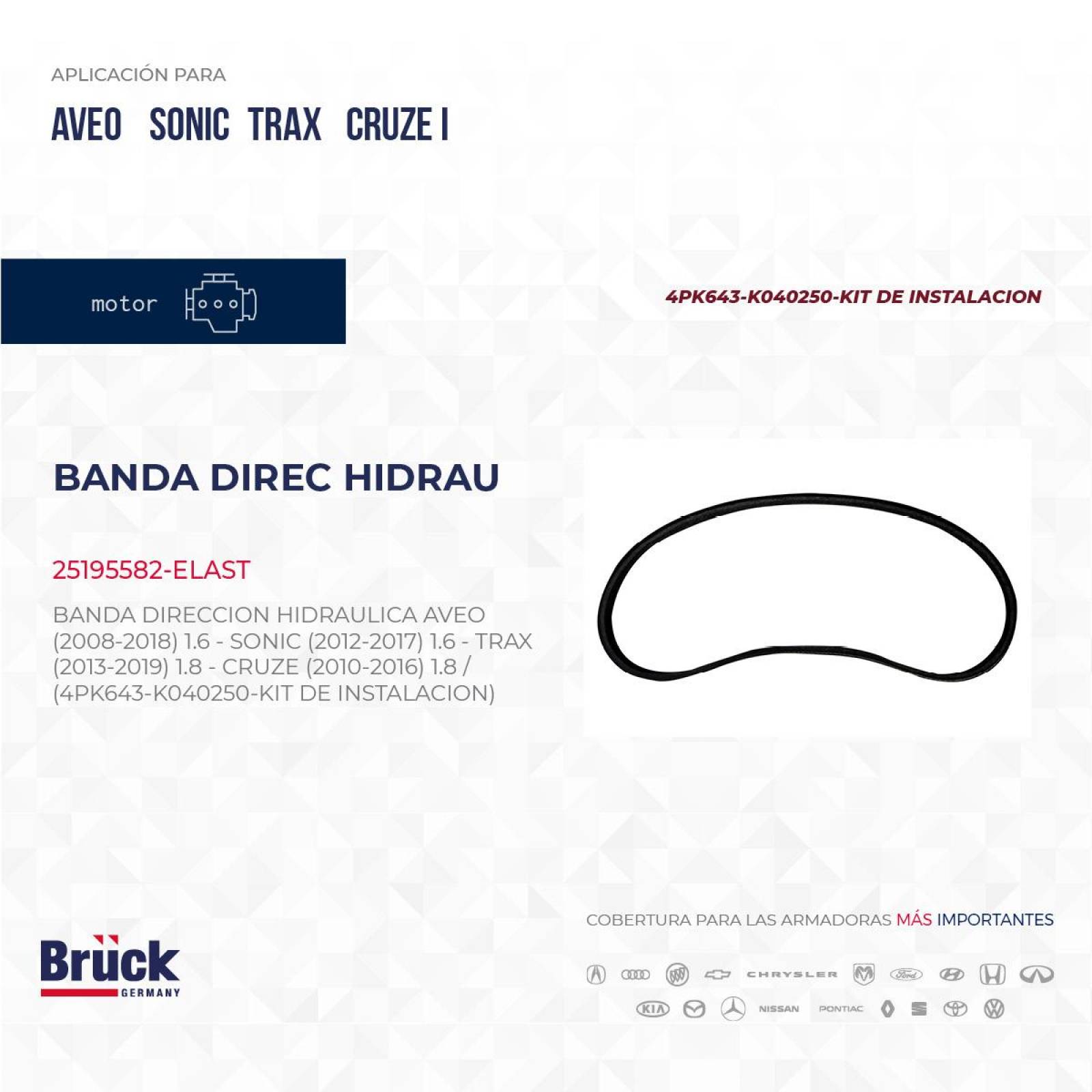 Banda Direccion Hidraulica 25195582-ELAST Bruck-Germany 