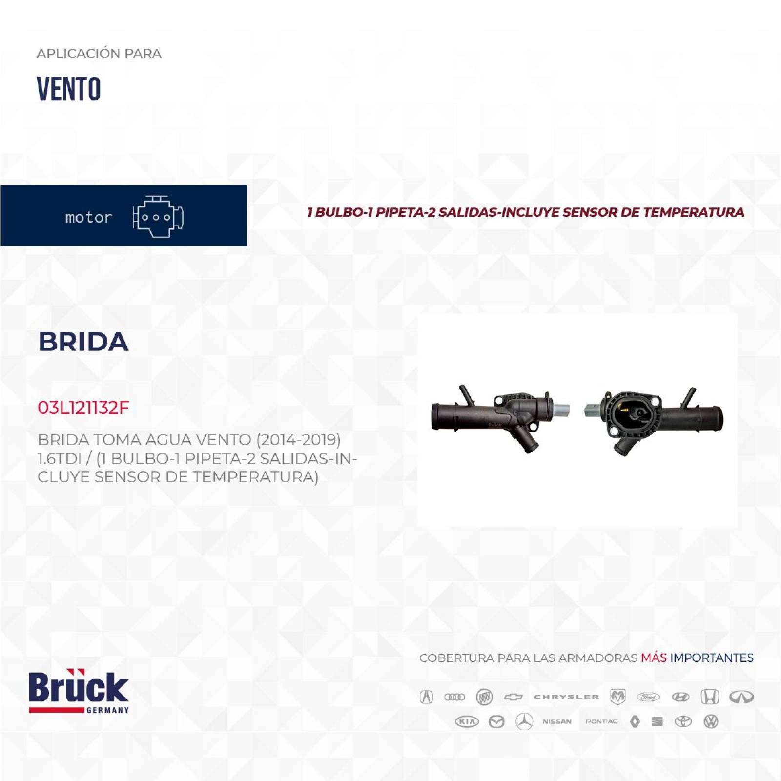 Brida Toma Agua 03L121132F Bruck-Germany 