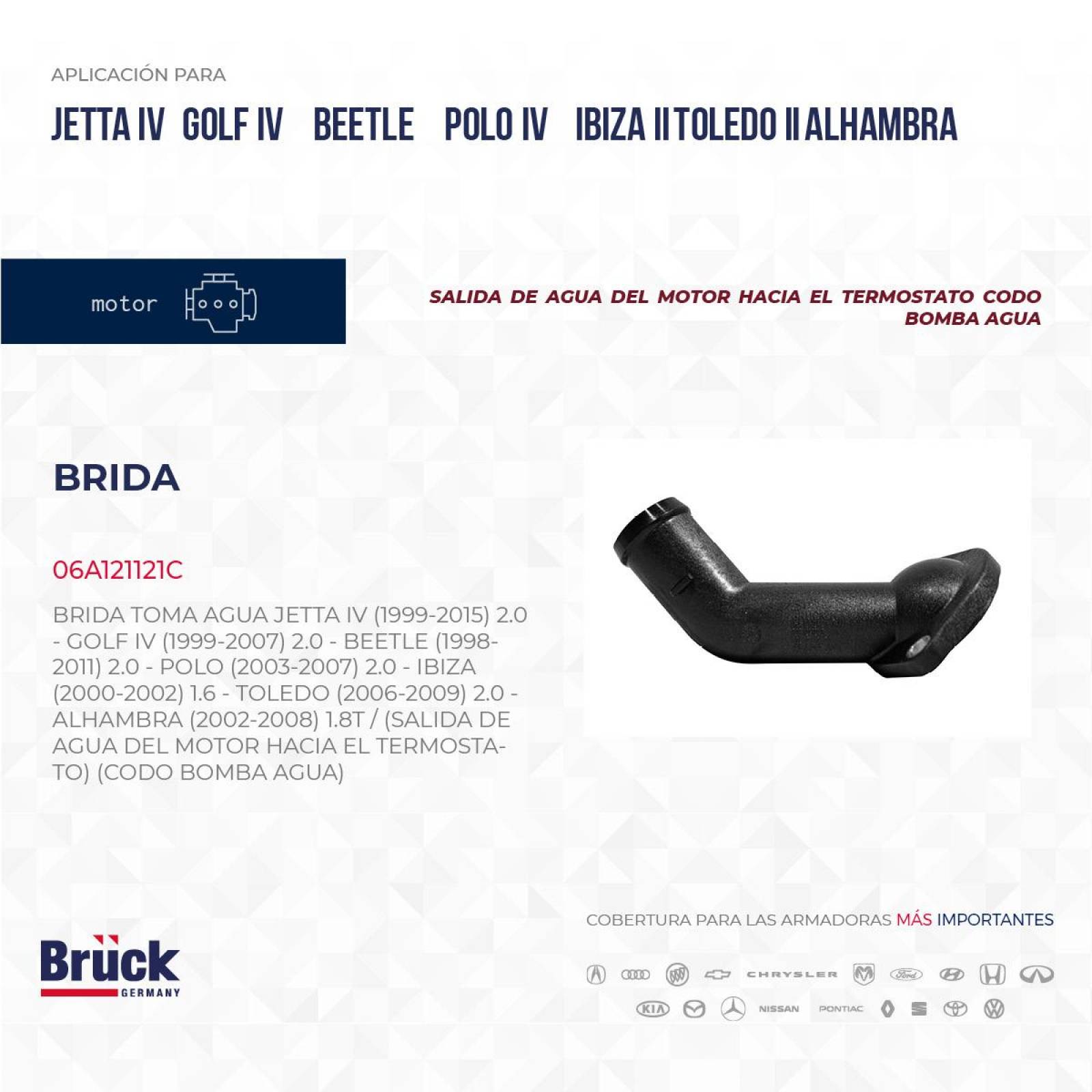 Brida Toma Agua 06A121121C Bruck-Germany