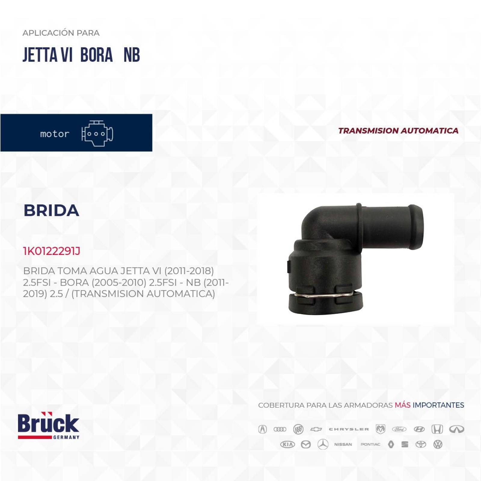 Brida Toma Agua 1K0122291J Bruck-Germany 