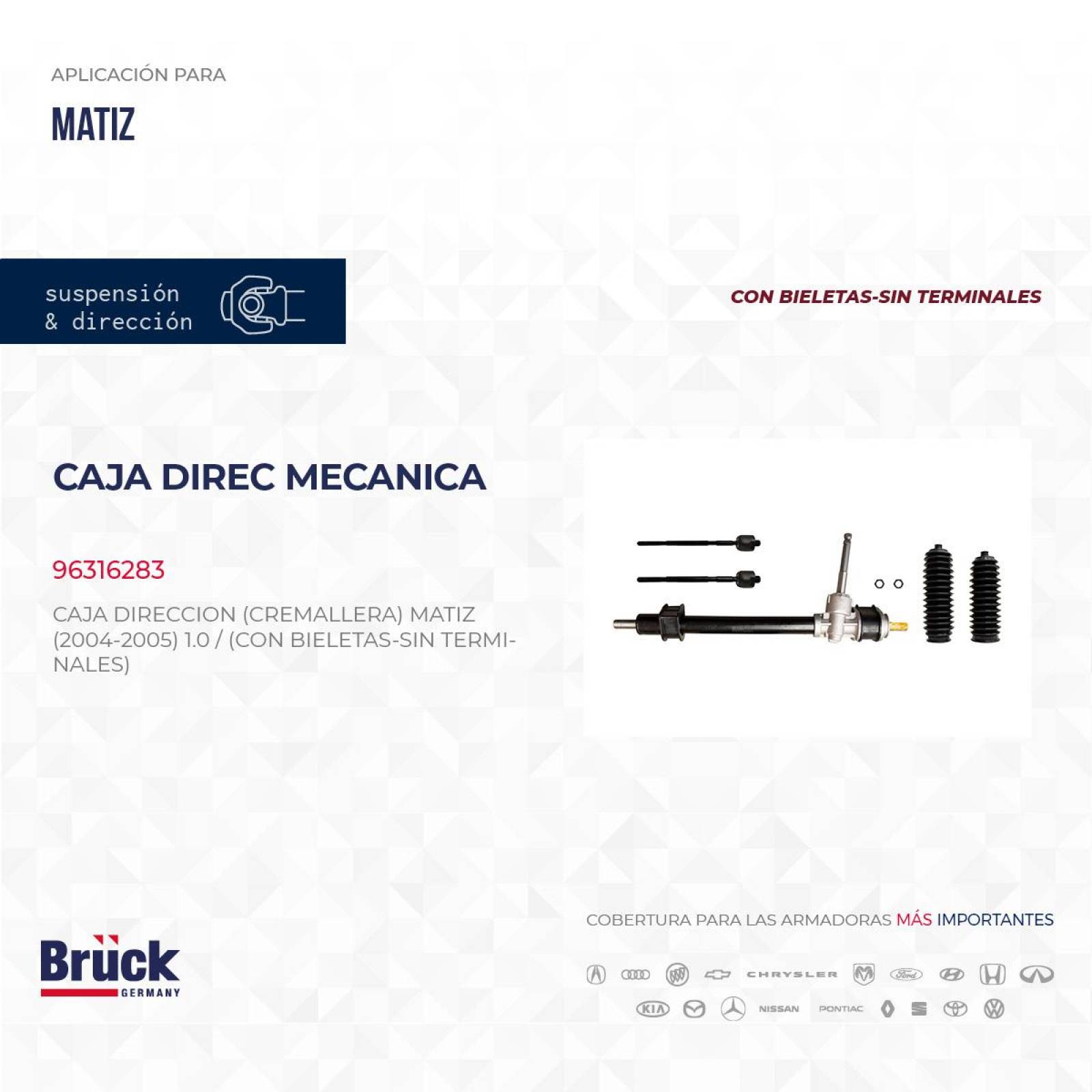 Caja Direccion Cremallera Mecanica 96316283 Bruck-Germany