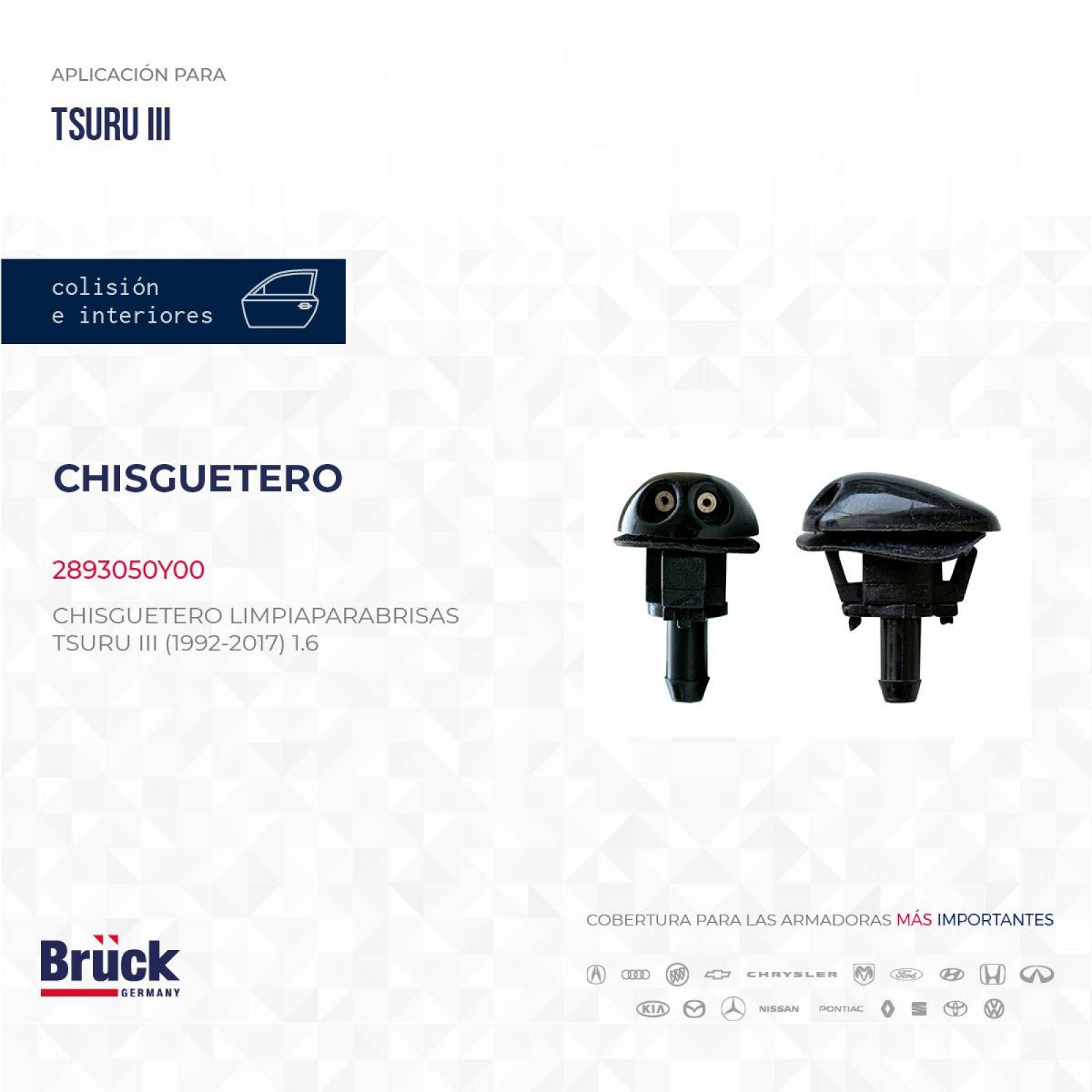 Chisguetero Limpiaparabrisas 2893050Y00 Bruck-Germany