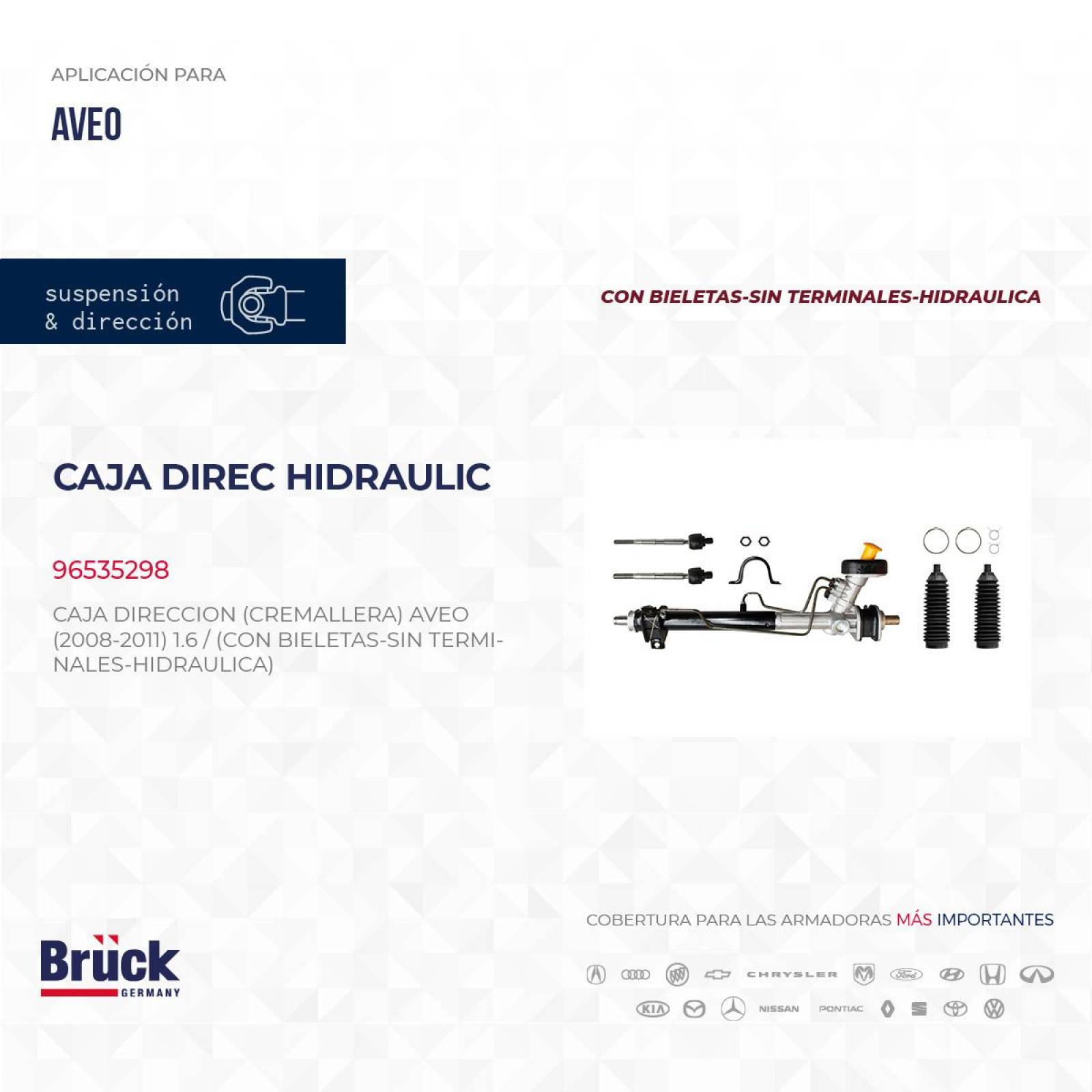 Caja Direccion Cremallera Hidraulica 96535298 Bruck-Germany 
