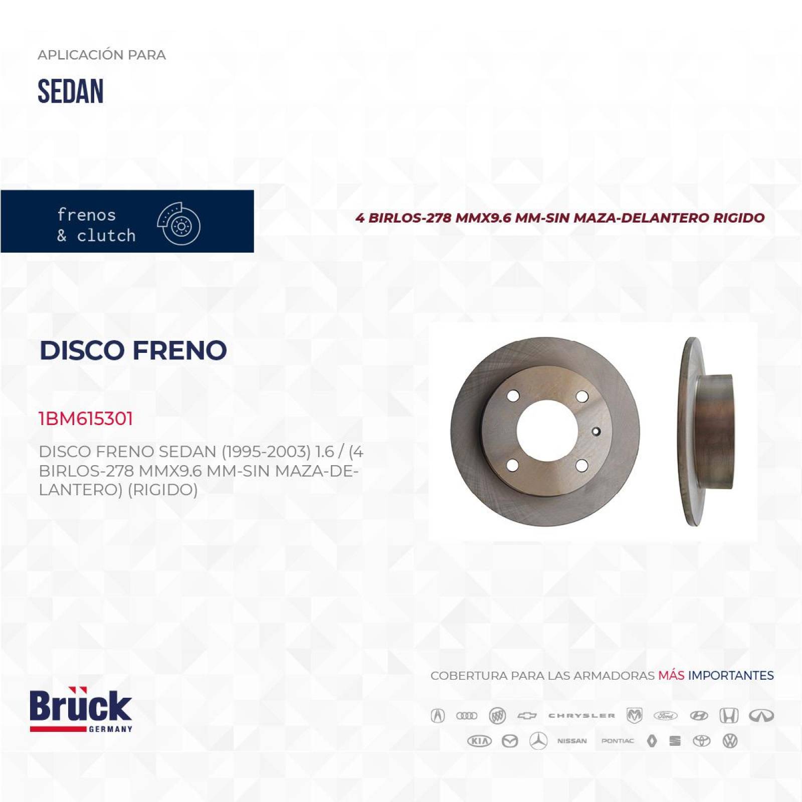 Disco Freno 1BM615301 Bruck-Germany 