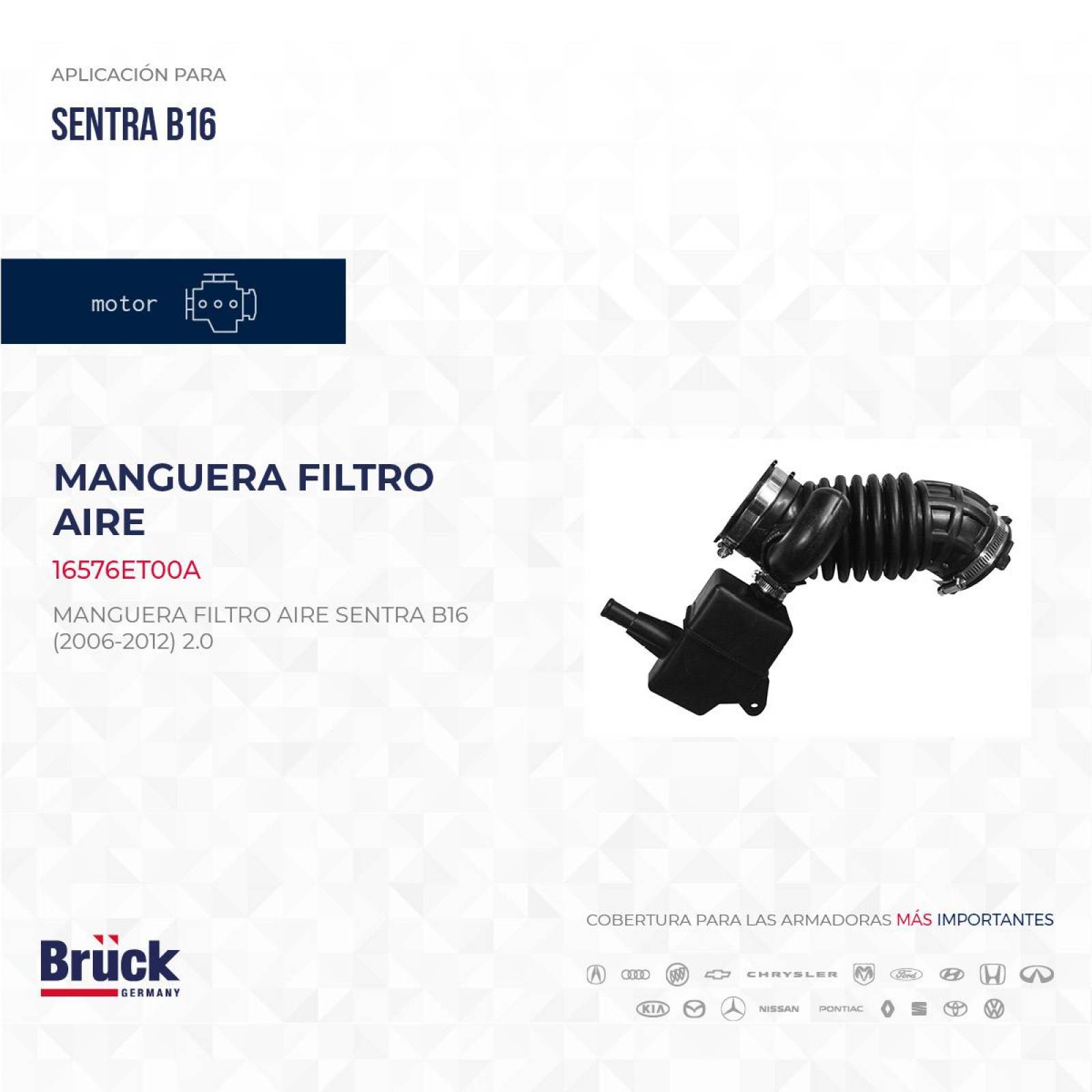 Manguera Filtro Aire 16576ET00A Bruck-Germany