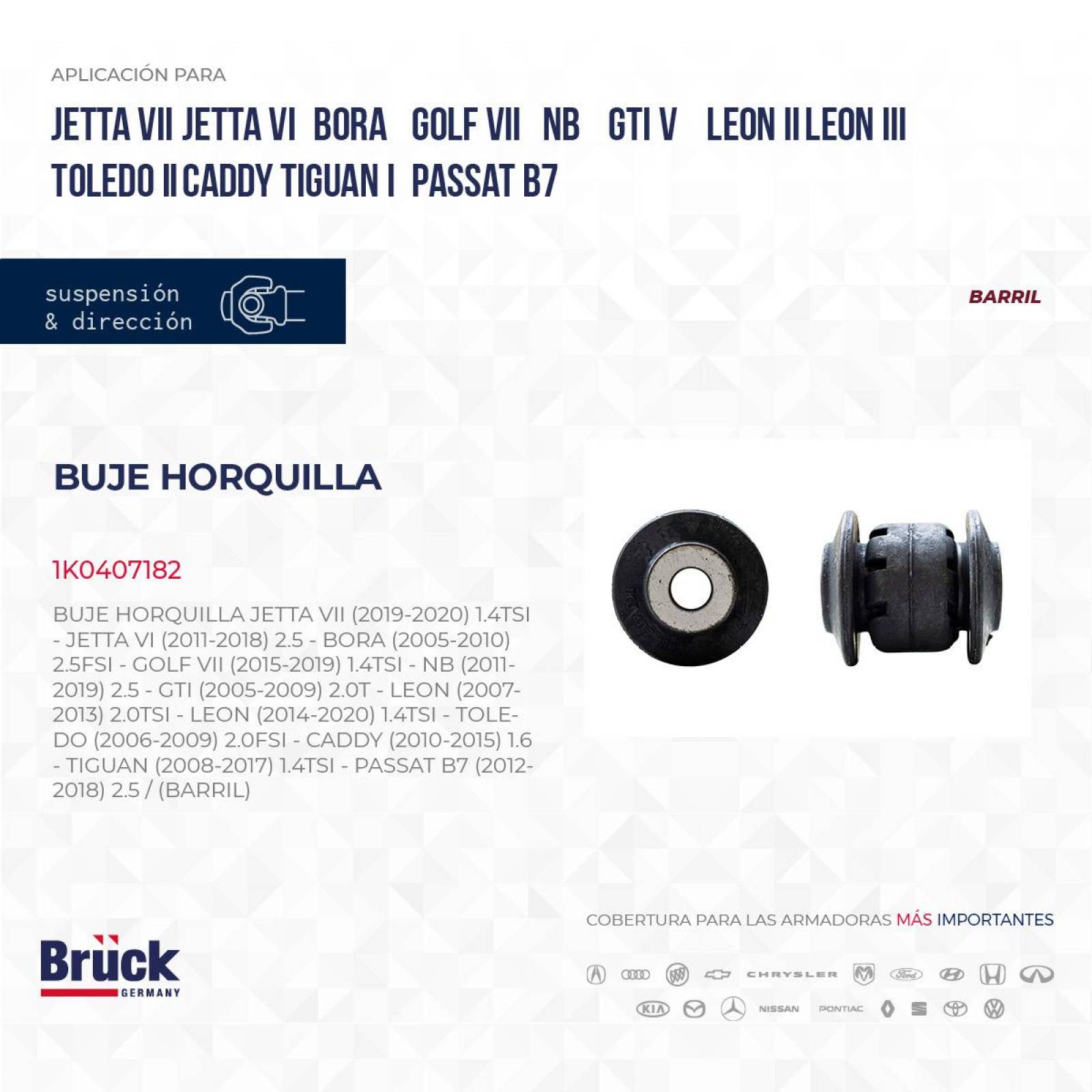 Buje Horquilla 1K0407182 Bruck-Germany 