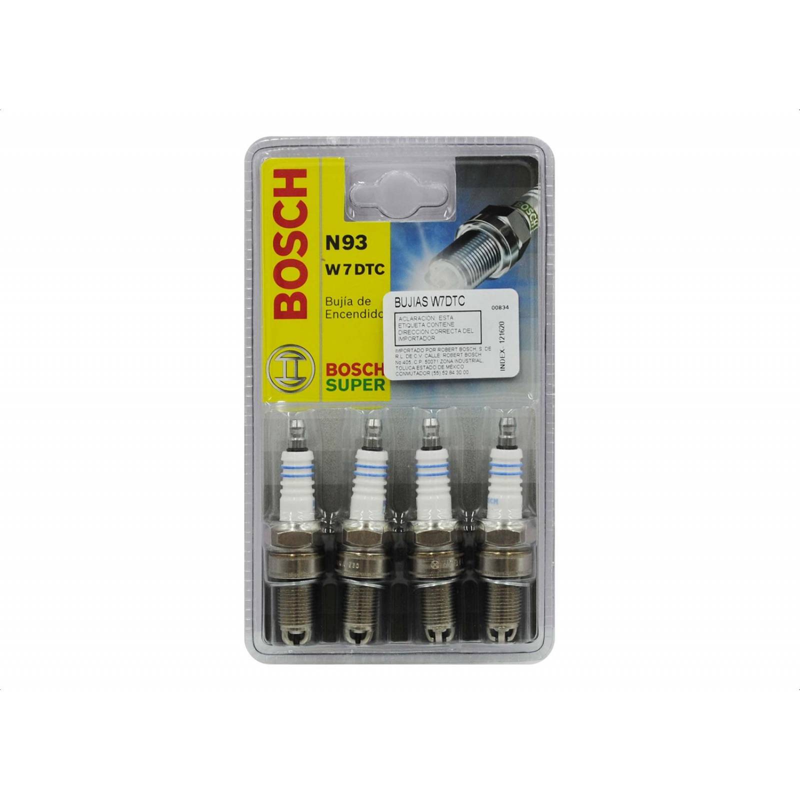 Bujia 3 Electrodos Bosch W7Dtc Niquel Blister 4 Pzs 