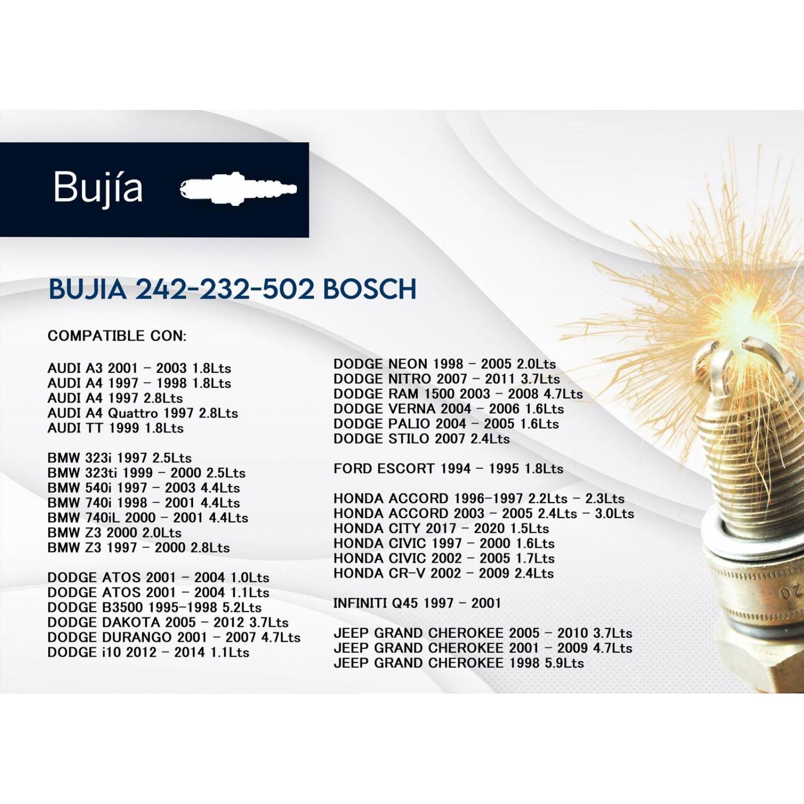 Bujia 4 Electrodos Bosch Fr78X Super 4 Cobre 