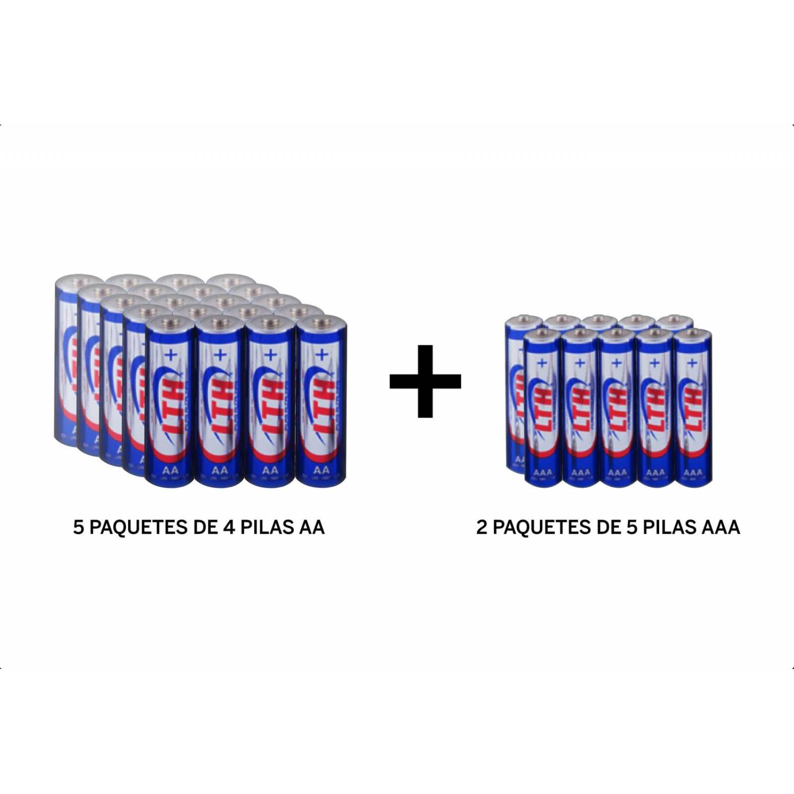 Paquete 30 Pilas Alcalinas 20 Aa + 10 Aaa 1.5v Lth Doble Y Triple A 