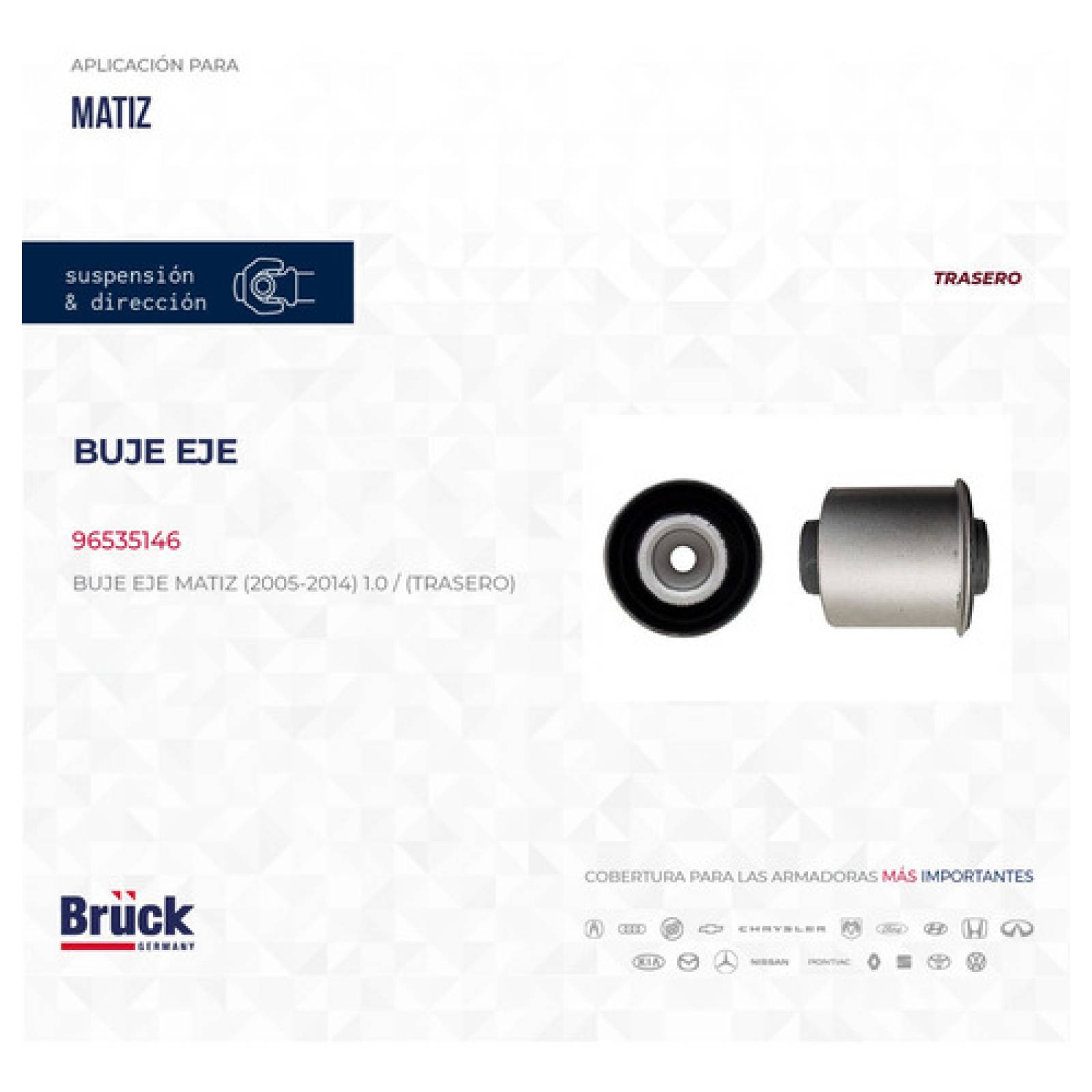 Buje Eje Trasero Pontiac Matiz 2005 1.0 Lts Euroespaña