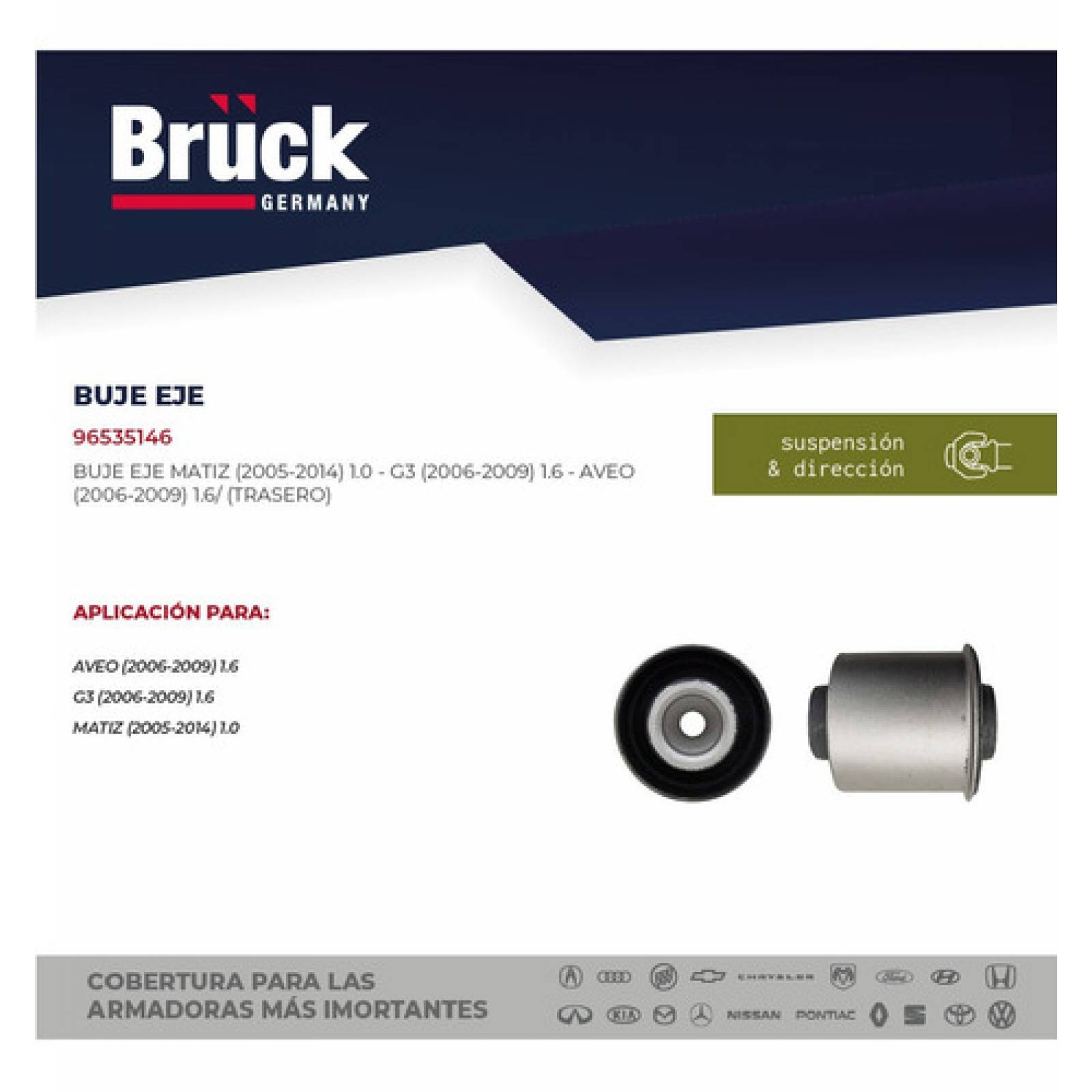 Buje Eje Trasero Pontiac Matiz 2005 1.0 Lts Euroespaña