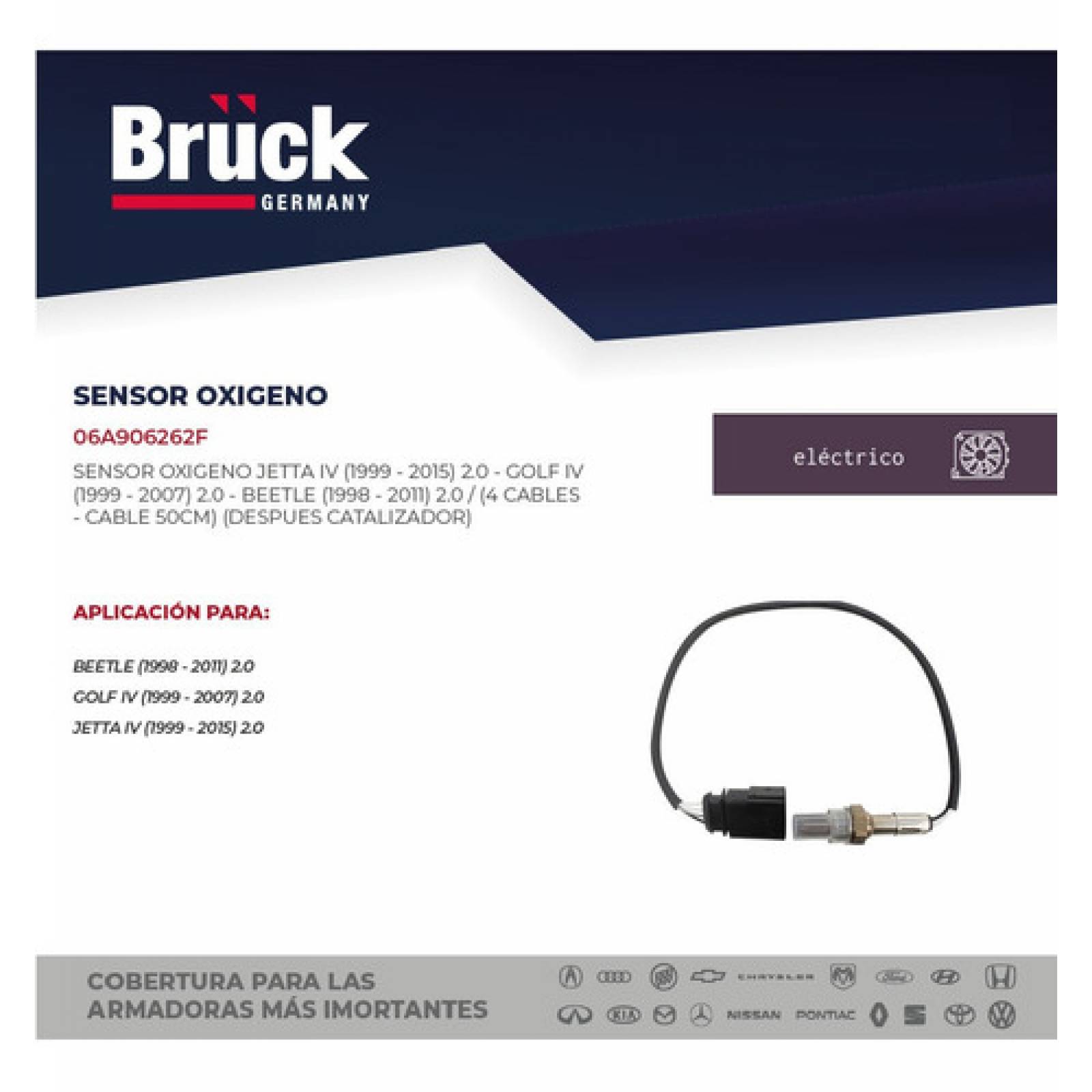 Sensor Oxigeno Jetta Golf A4 Clasico Beetle 2.0 Des Cataliza