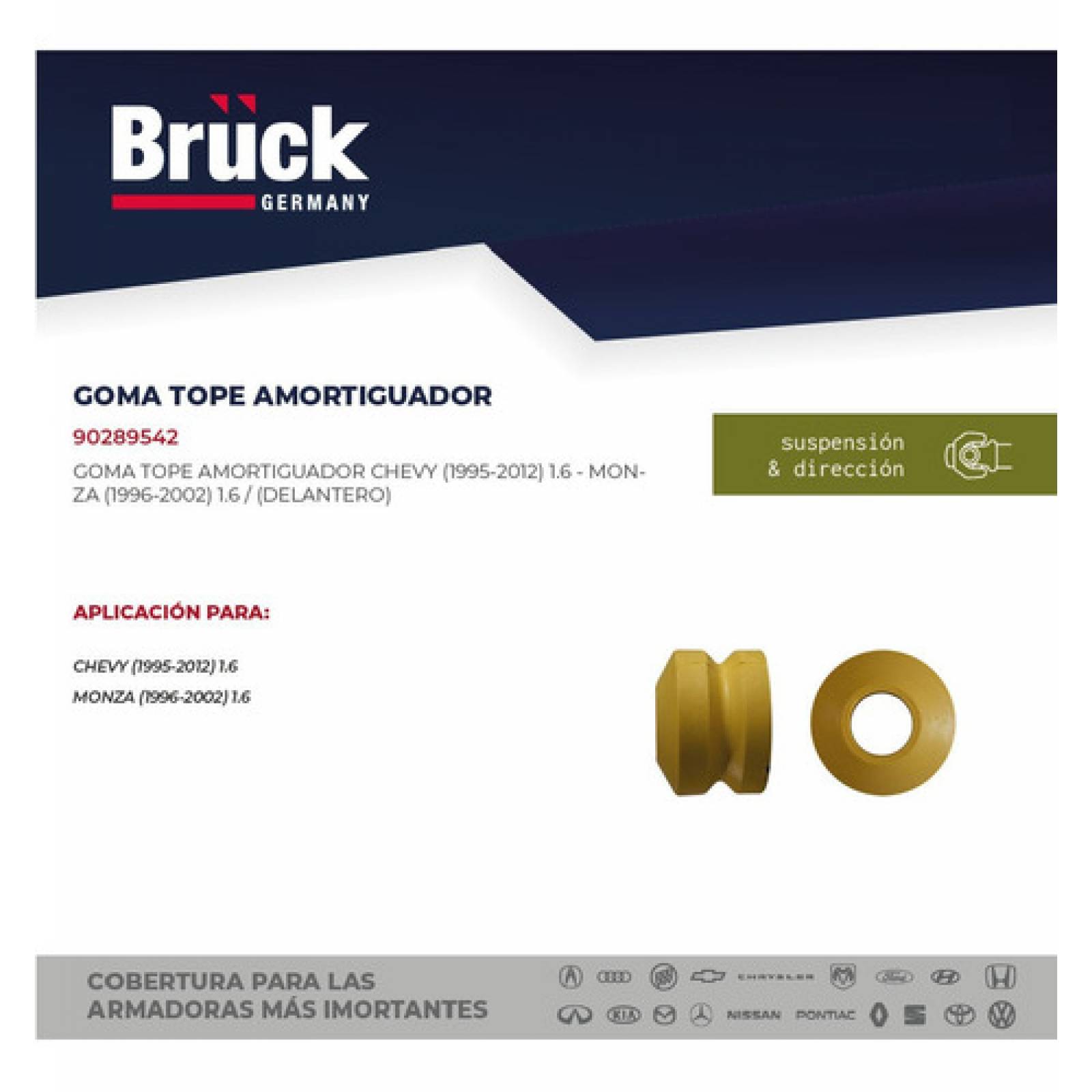 Goma Rebote Tope Amortiguador Chevy 94-12 Delantera Bruck