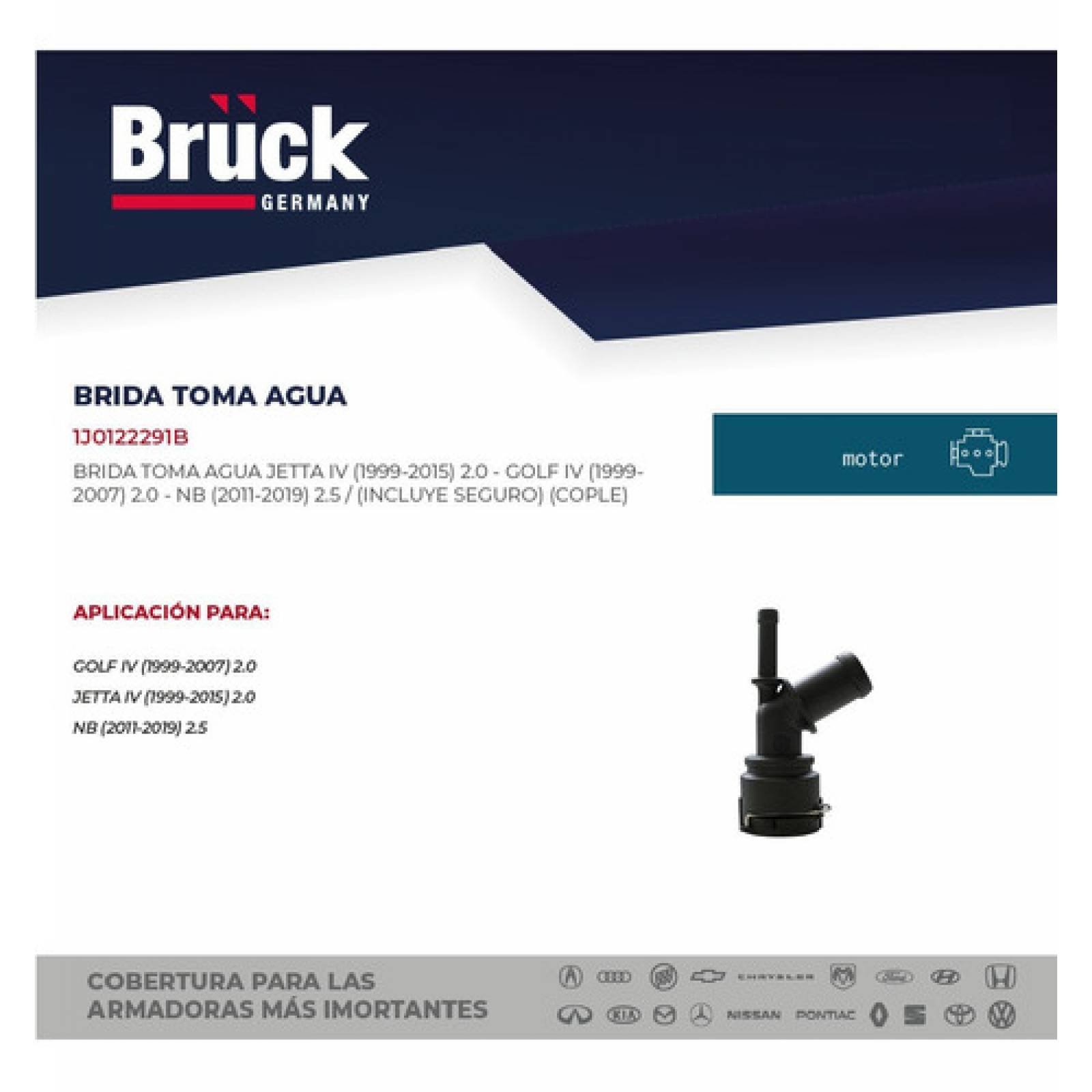 Brida Agua Cople Clasico Jetta 99 - 15 Golf 99 - 06 Beetle