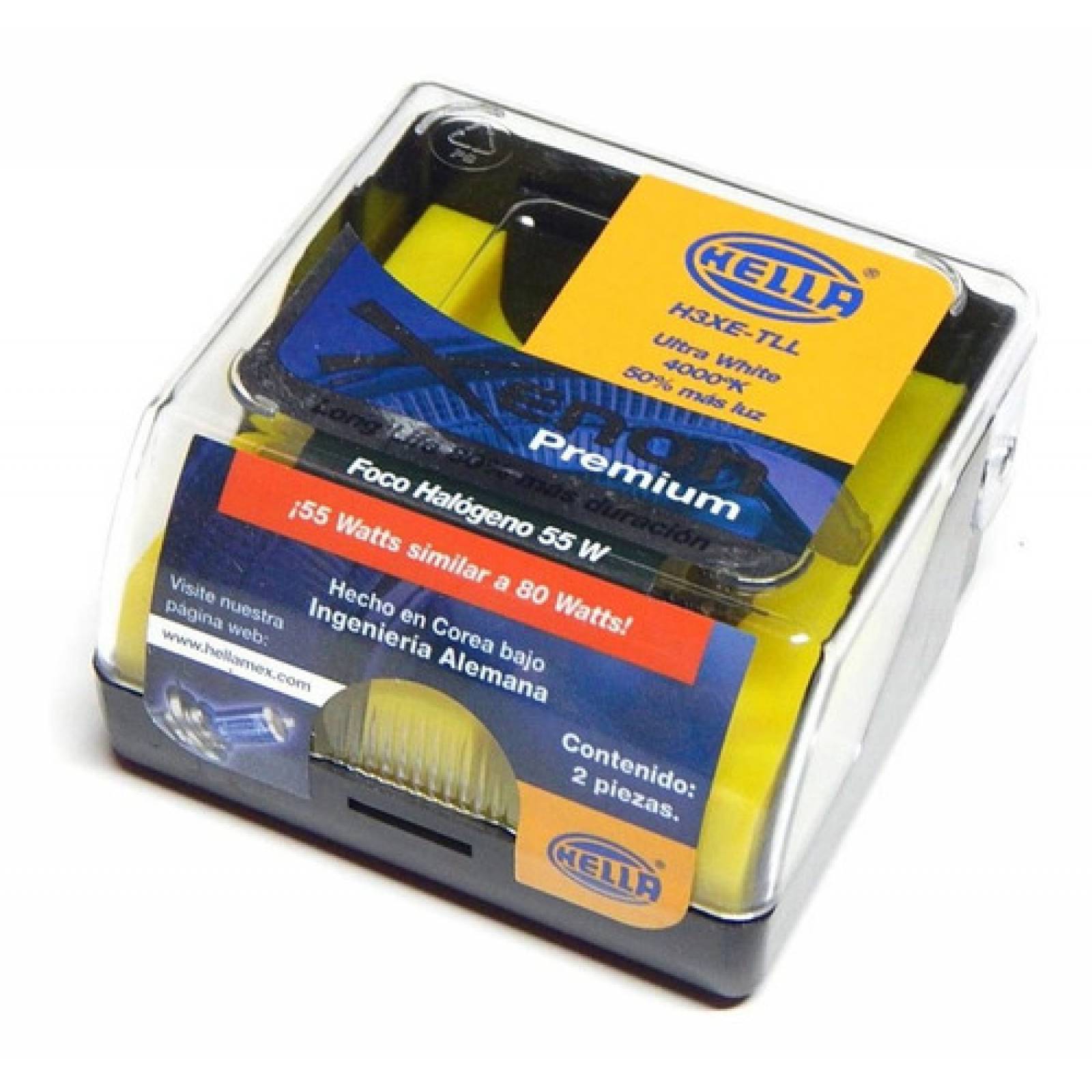 Foco H3 Luz Blanca Tipo Xenon Premium 55w 2 Focos Hella