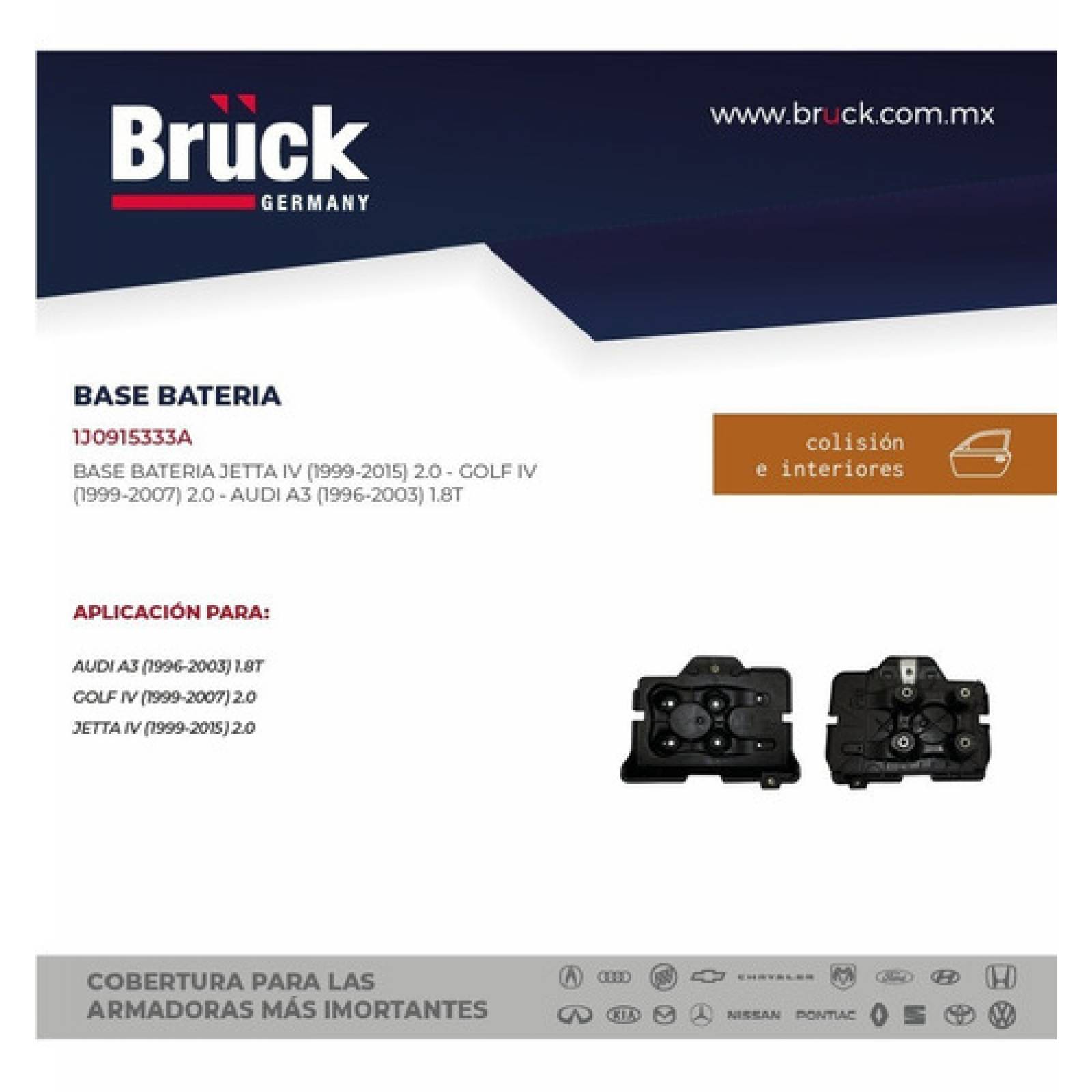 Base Para Bateria Soporte Golf - Jetta A4  1999-2015 Clasico 99-15 2.0 Bruck-germany