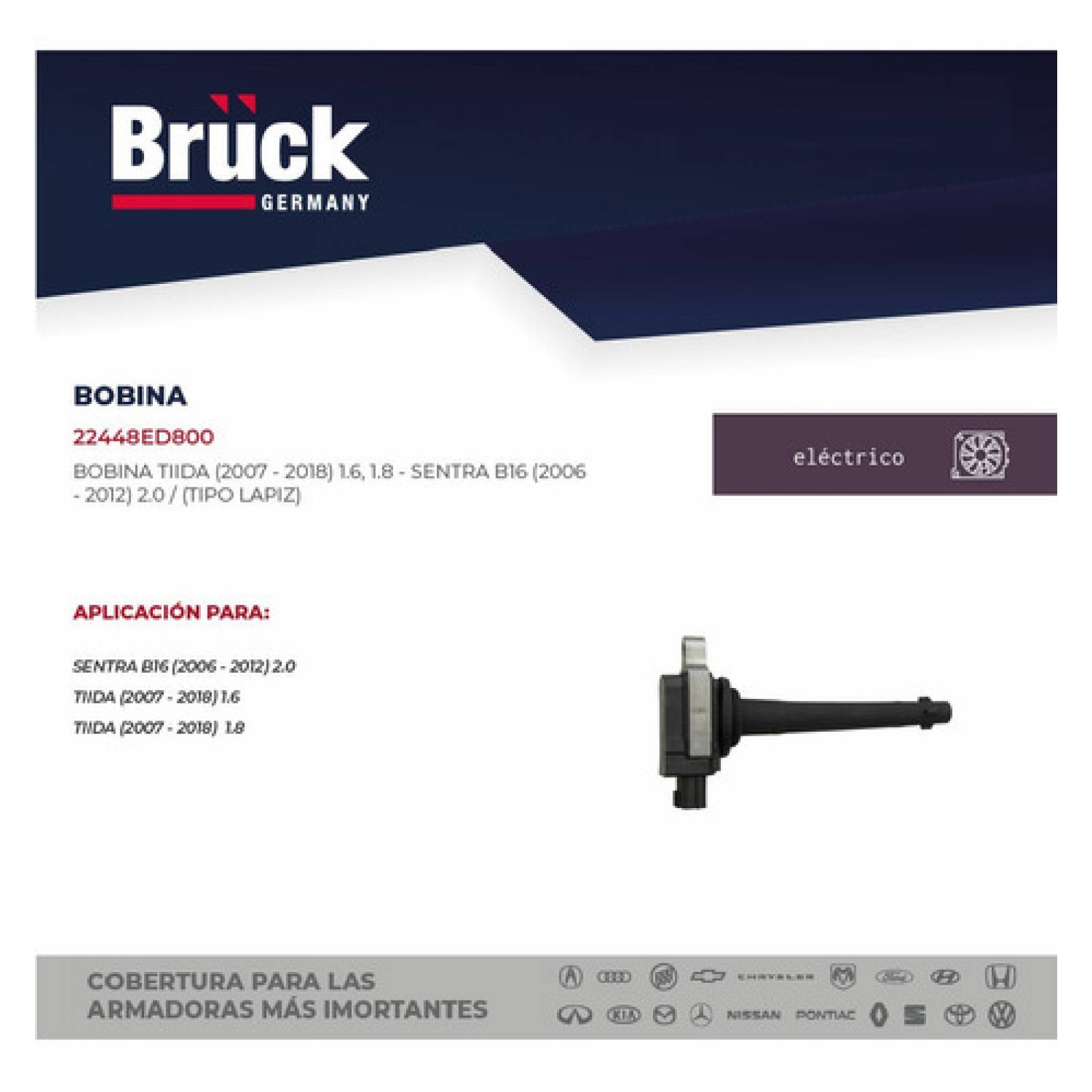 Bobina Tiida 2006-2012 Sentra 2007-2009 2.0 Lts Tipo Lapiz