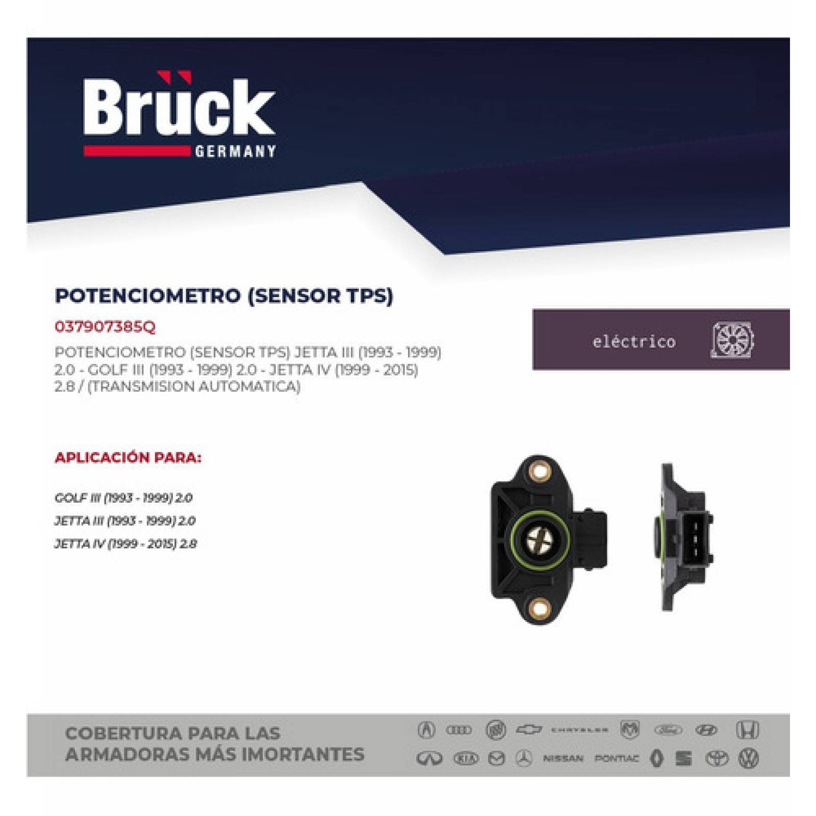 Potenciometro Sensor Tps Jetta Golf A3 93 - 99 2.0 Lts Aut