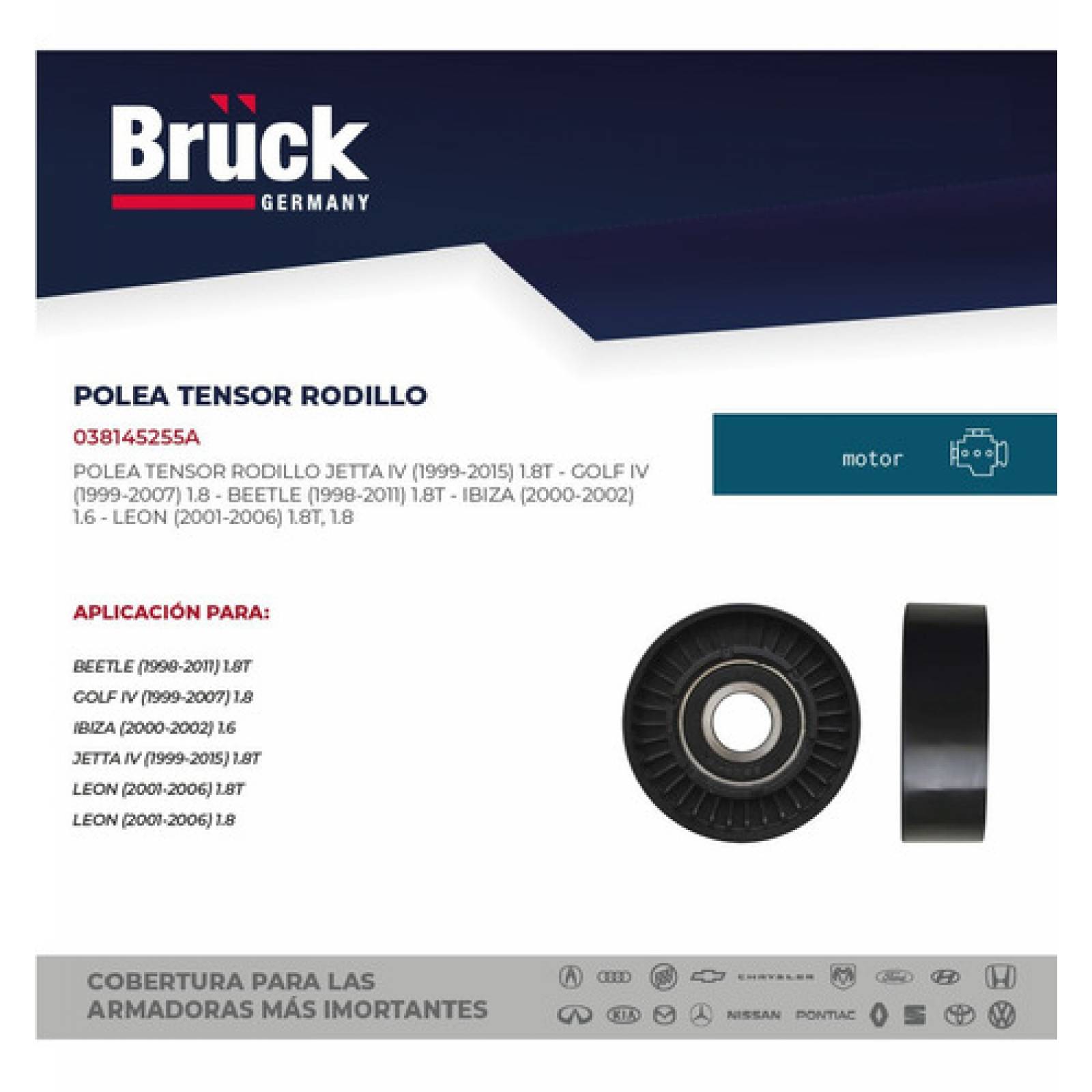 Polea Banda Alternador Golf-jetta A4 Clasico 99-17 Beetle