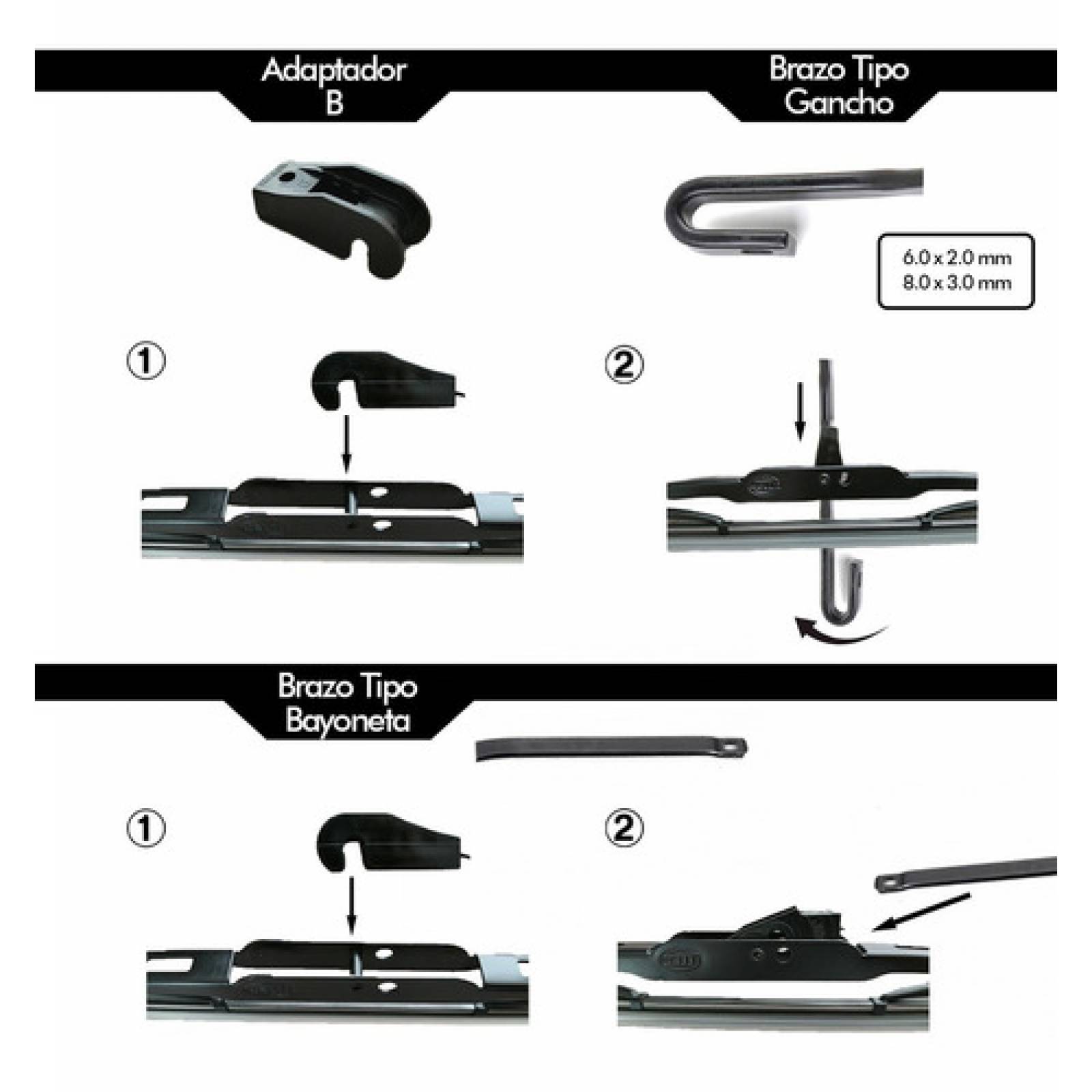 1 Pluma Limpiaparabrisas Hella Original Varias Medidas