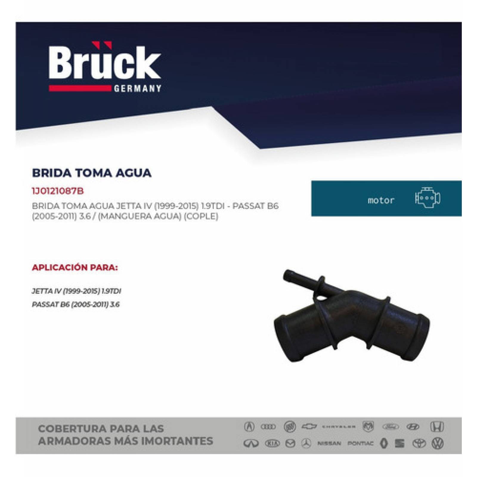 Brida Toma Cople Agua Clasico Jetta 99 - 15 Golf A4 Diesel