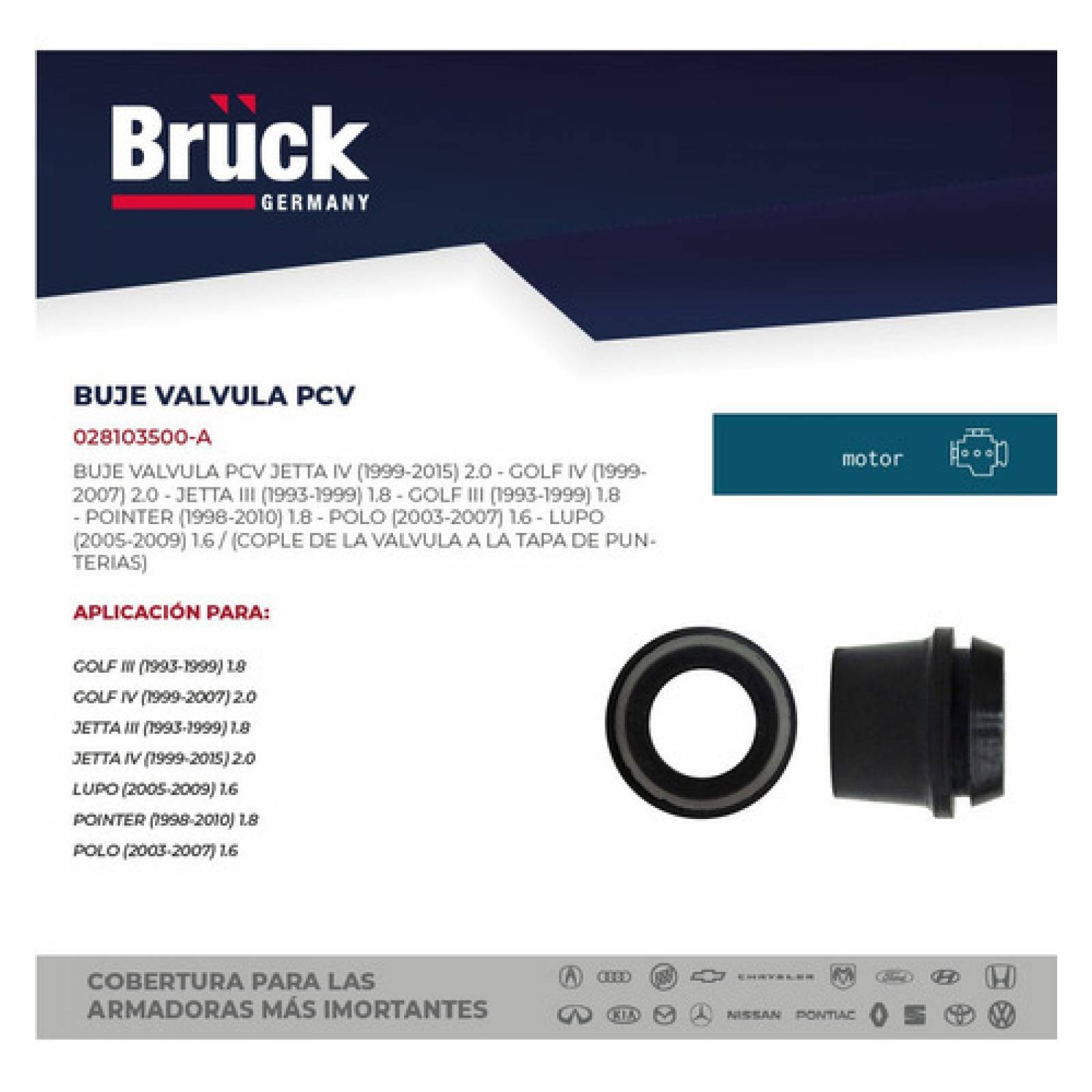Buje Válvula Pcv Golf Jetta A3 A4 Pointer Derby Polo 03-07