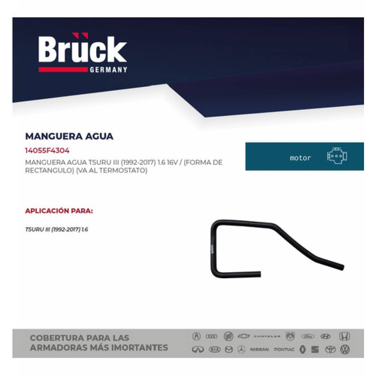 Manguera Agua Tsuru I I I 92-17 16 Valvulas Bruck Germany