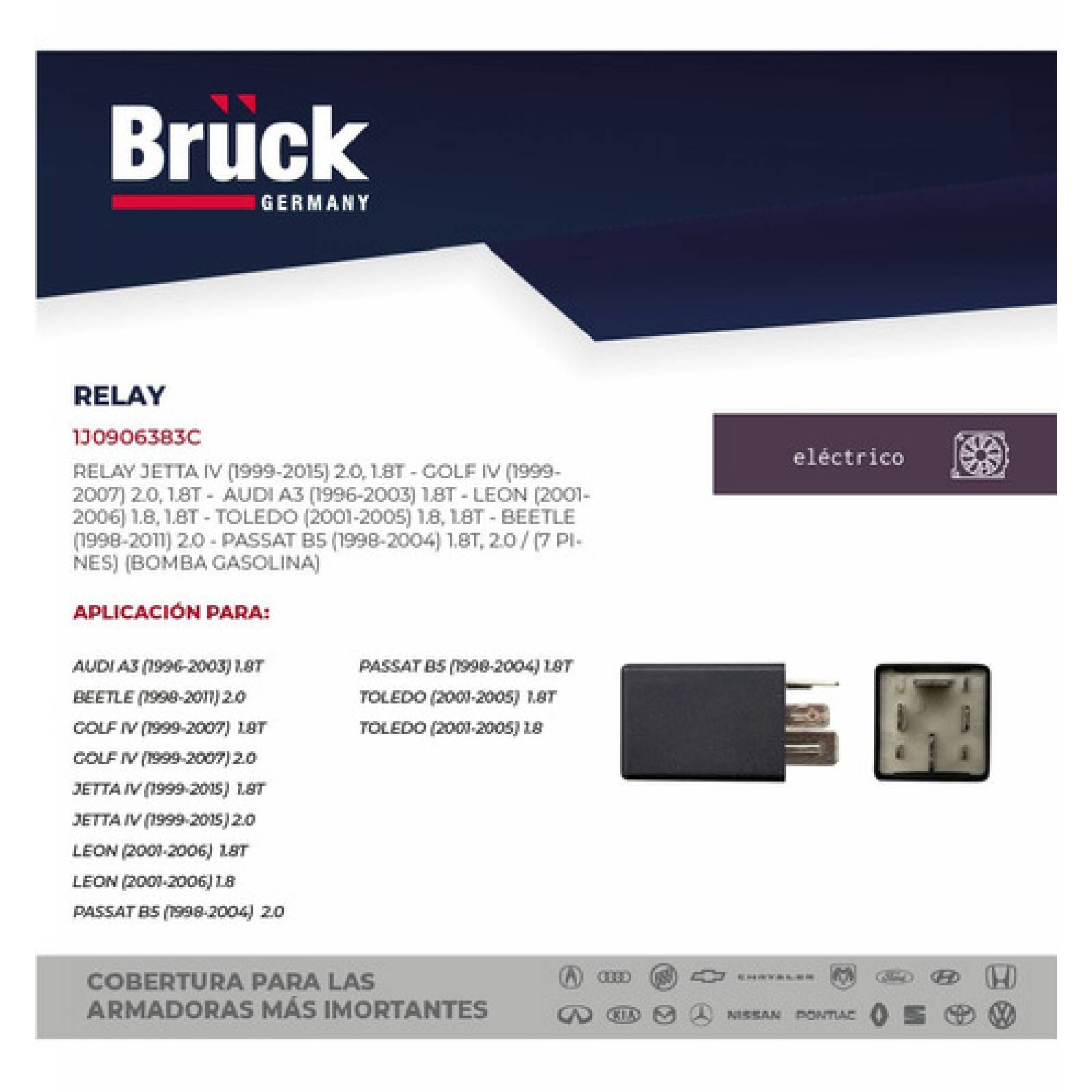 Relevador Relay Bomba Gasolina Jetta 11 - 14 Passat 01 - 06