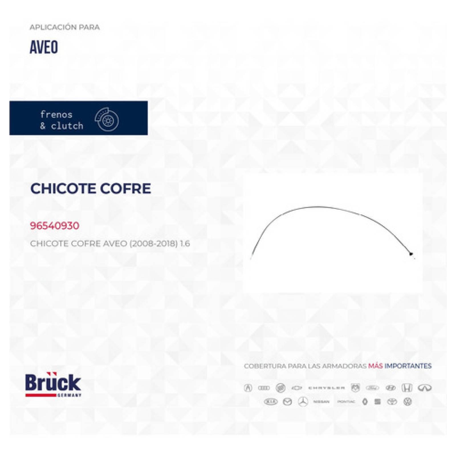 Chicote Cofre Aveo 09-18 1.6 Lts Bruck Germany